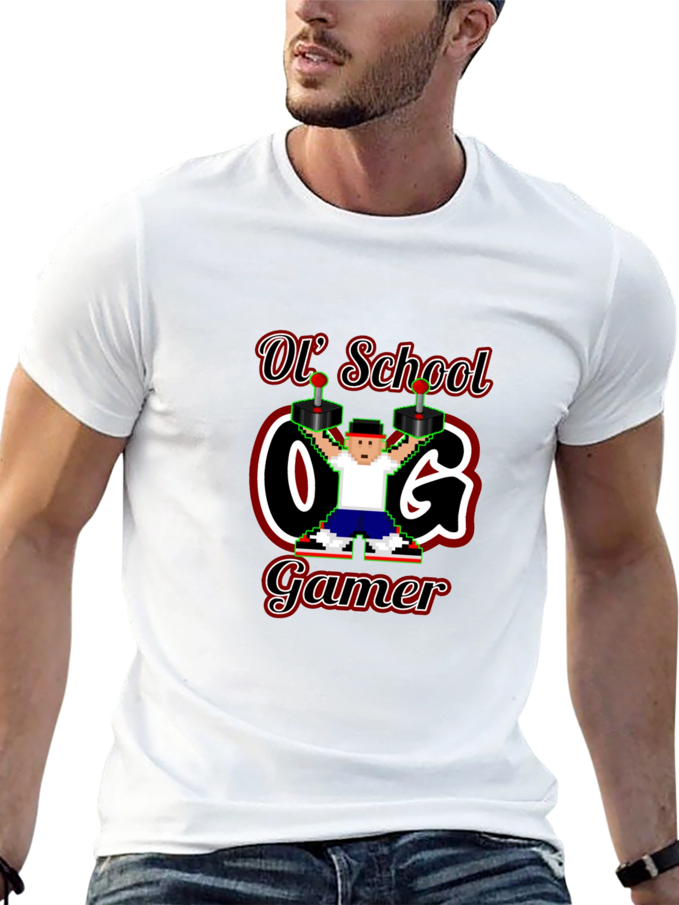 Retro Ol School O.G. Gamer Black T-Shirt