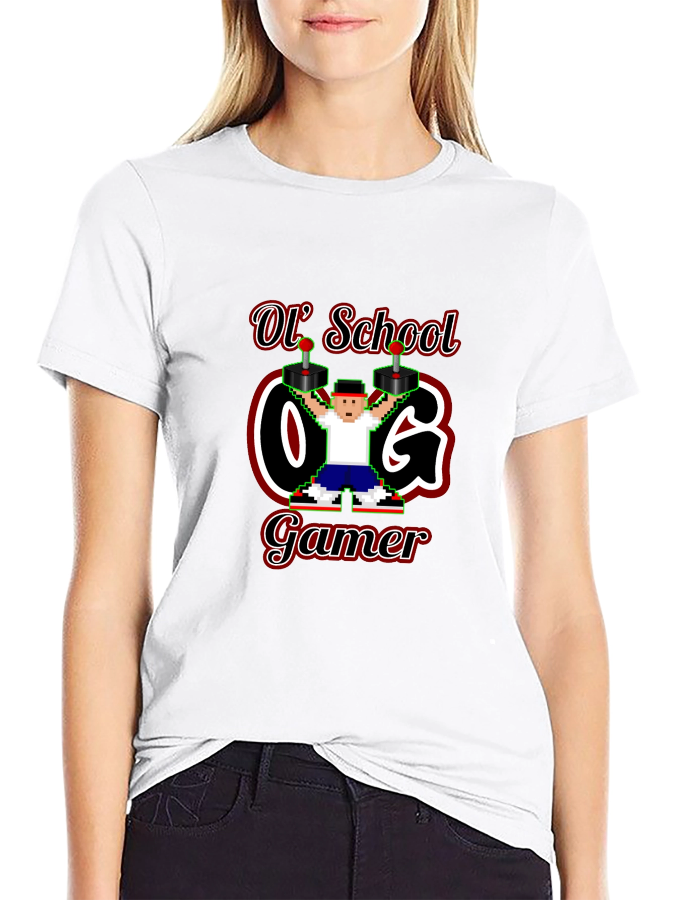 Retro Ol School O.G. Gamer Black T-Shirt