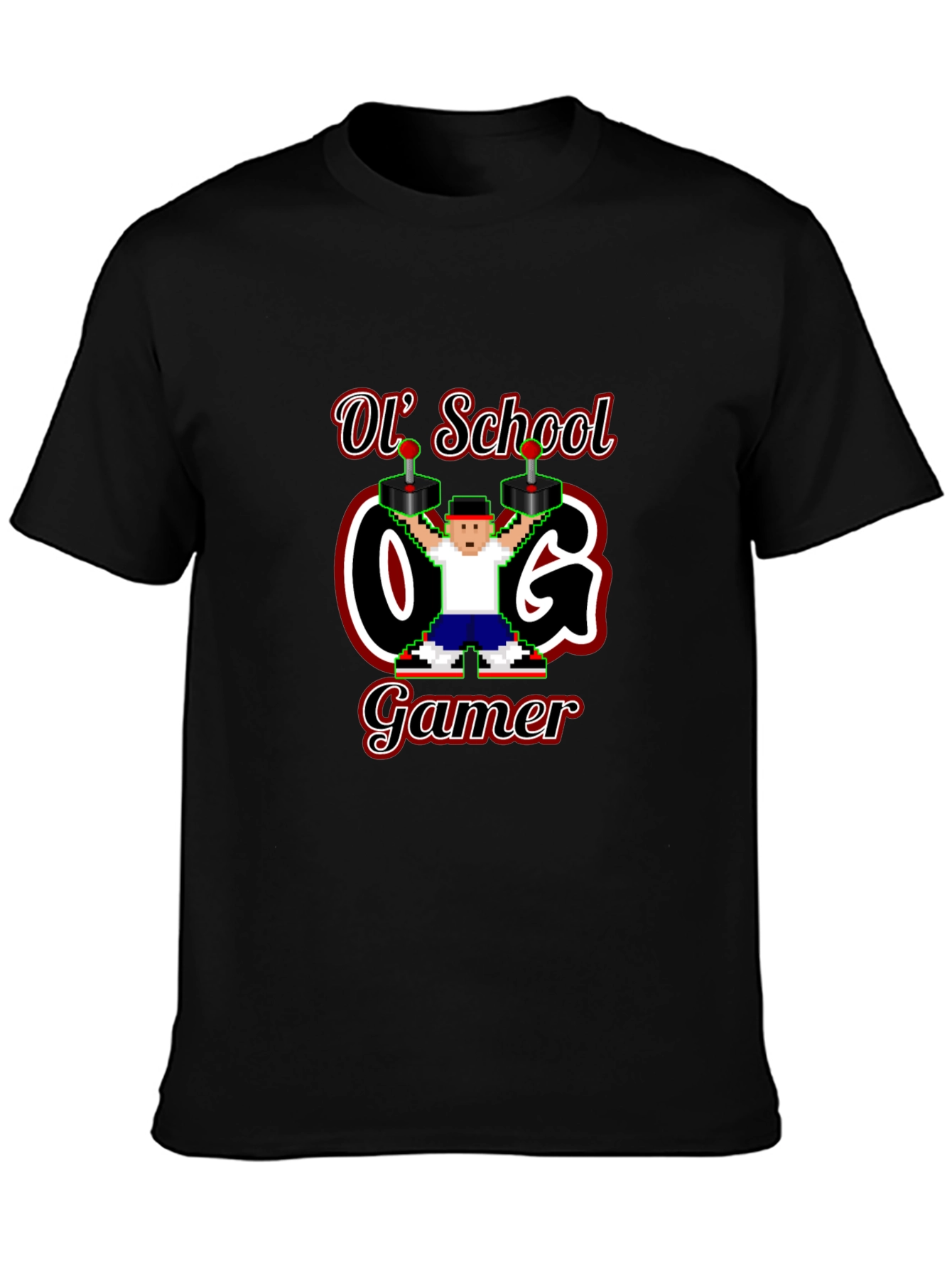 Retro Ol School O.G. Gamer Black T-Shirt