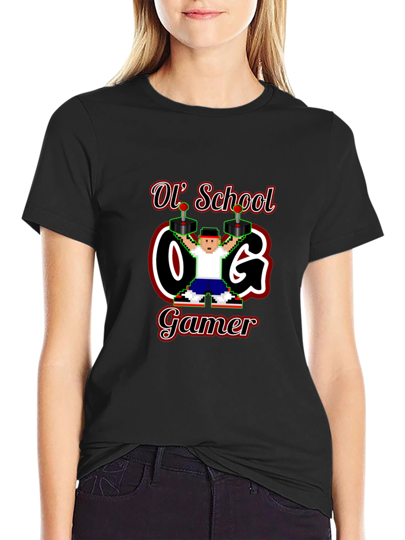 Retro Ol School O.G. Gamer Black T-Shirt