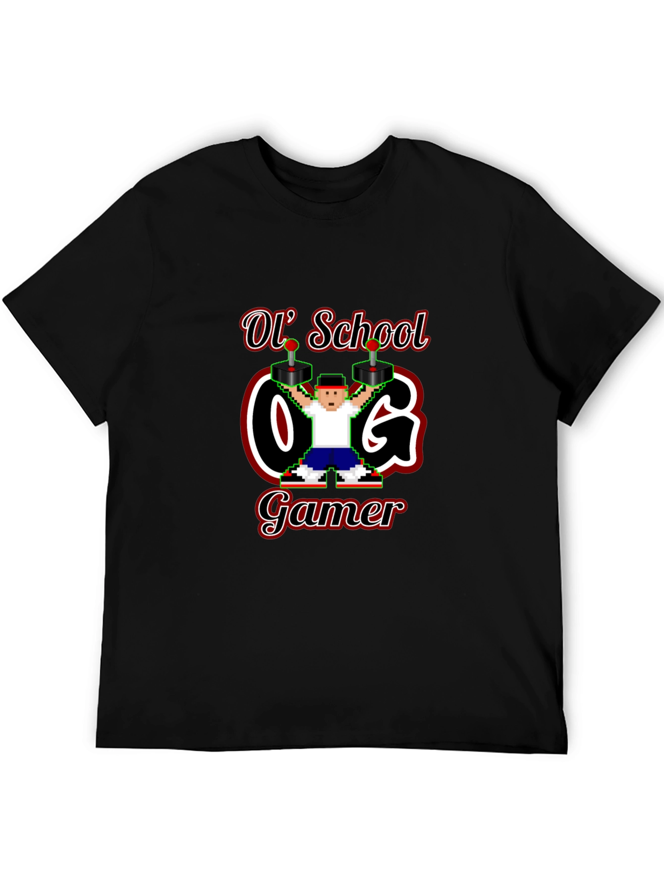 Retro Ol School O.G. Gamer Black T-Shirt