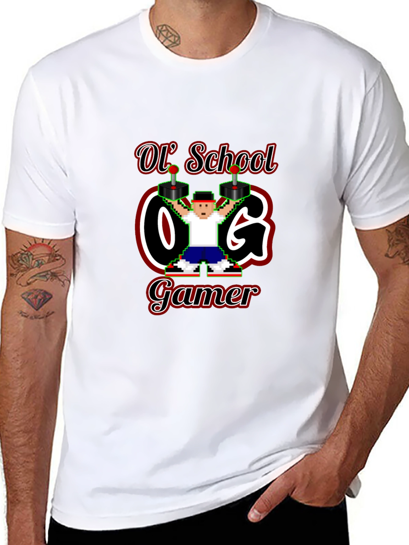 Retro Ol School O.G. Gamer Black T-Shirt
