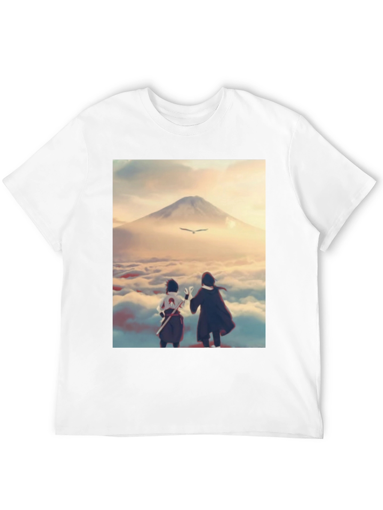 Anime Scenery Graphic Tee - Black