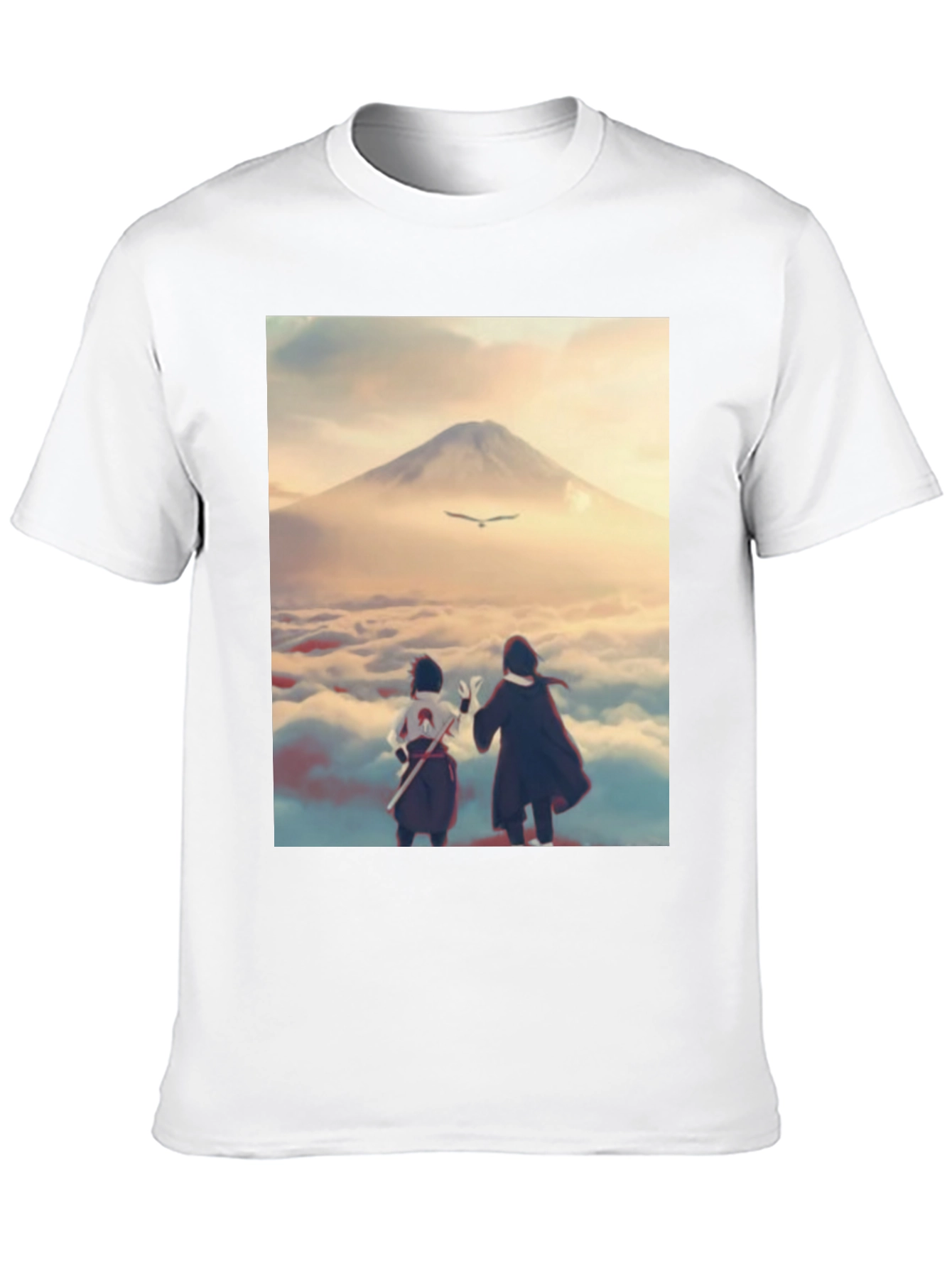 Anime Scenery Graphic Tee - Black