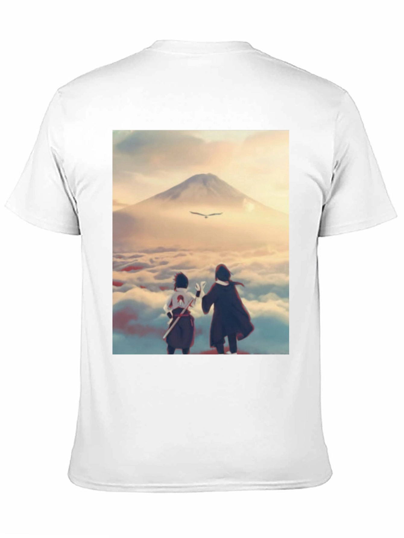 Anime Scenery Graphic Tee - Black