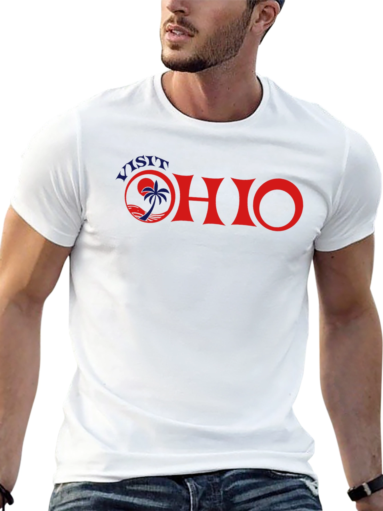 Visit Ohio Graphic Tee - Black Cotton T-Shirt
