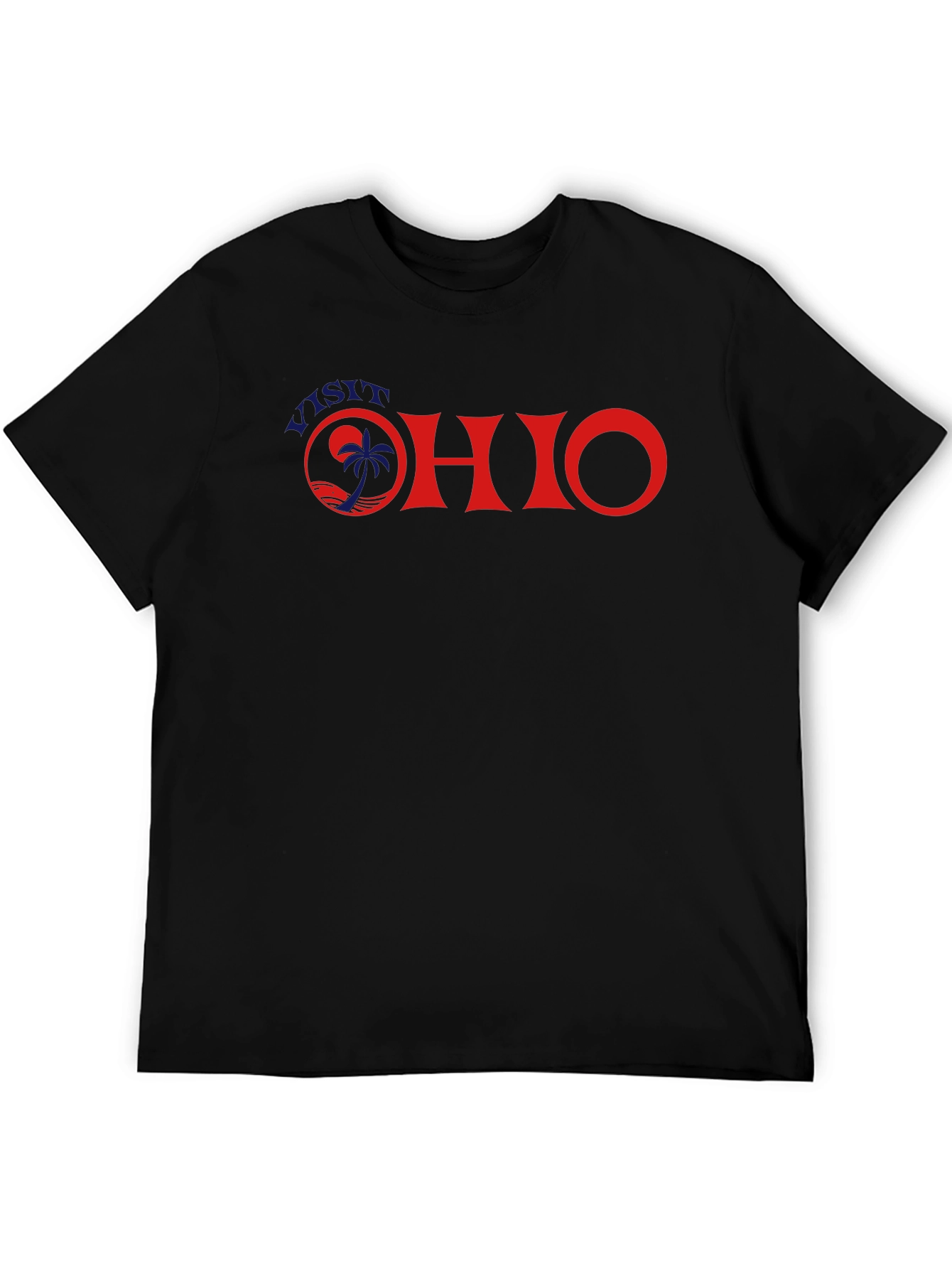Visit Ohio Graphic Tee - Black Cotton T-Shirt