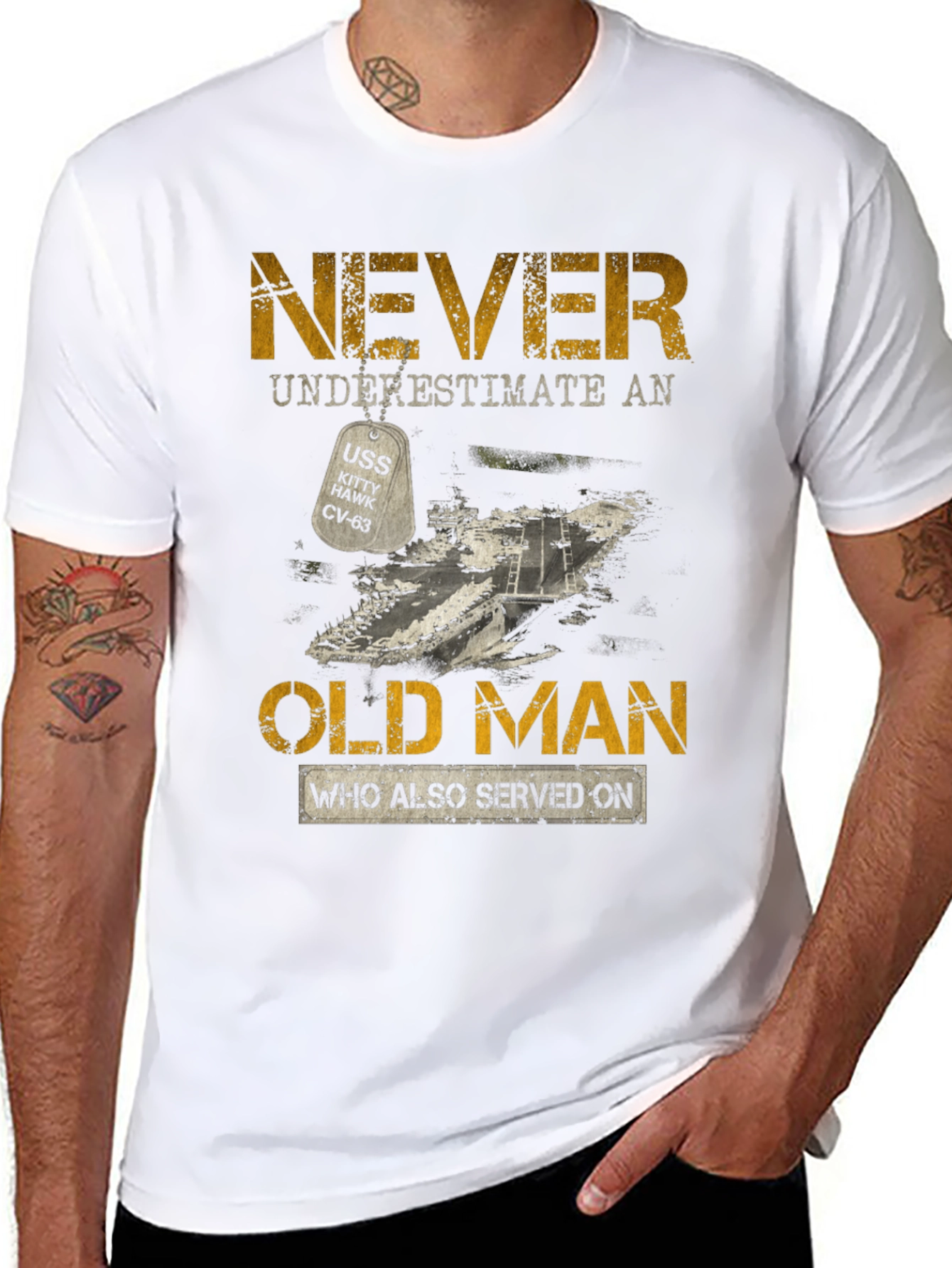 Never Underestimate an Old Man T-Shirt