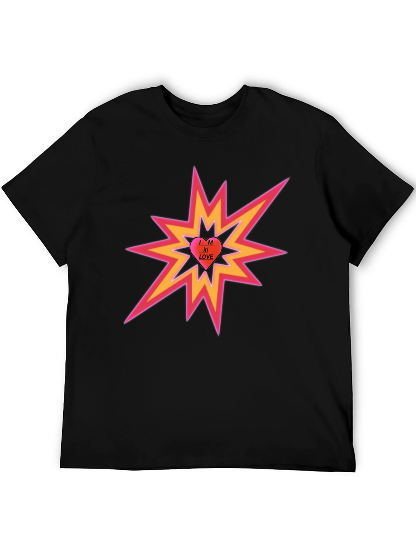 Im in Love Heart Explosion Black T-Shirt