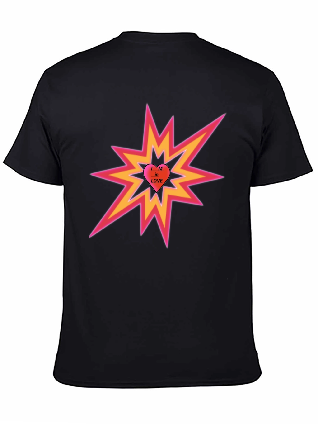 Im in Love Heart Explosion Black T-Shirt