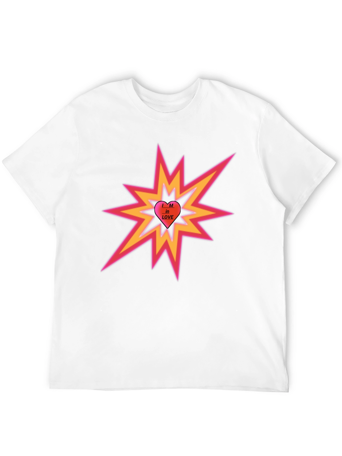 Im in Love Heart Explosion Black T-Shirt