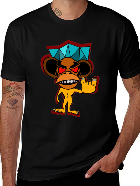 Cool Monkey Graphic Black T-Shirt