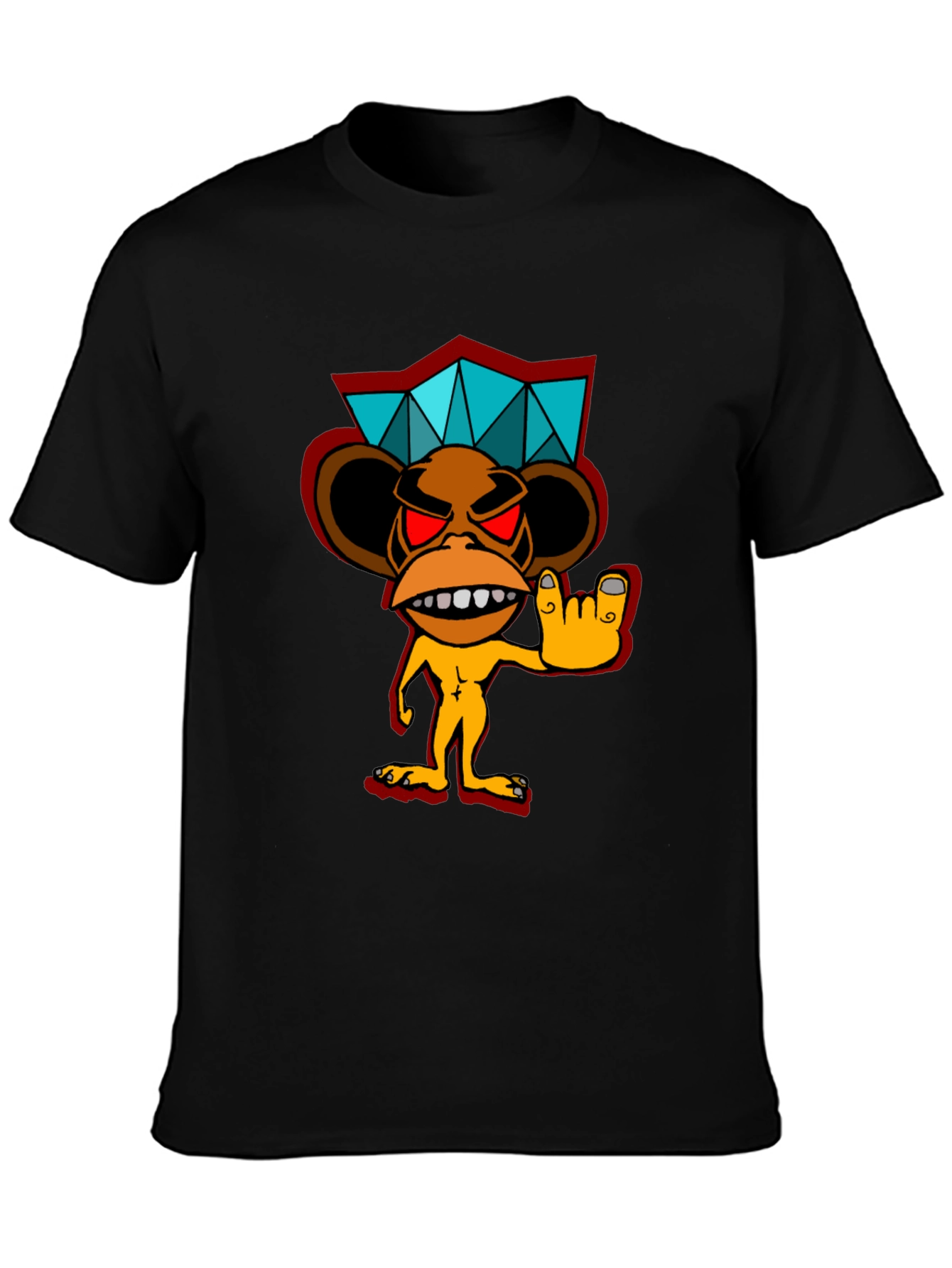 Cool Monkey Graphic Black T-Shirt