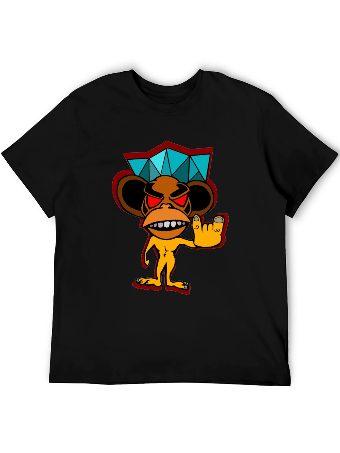 Cool Monkey Graphic Black T-Shirt