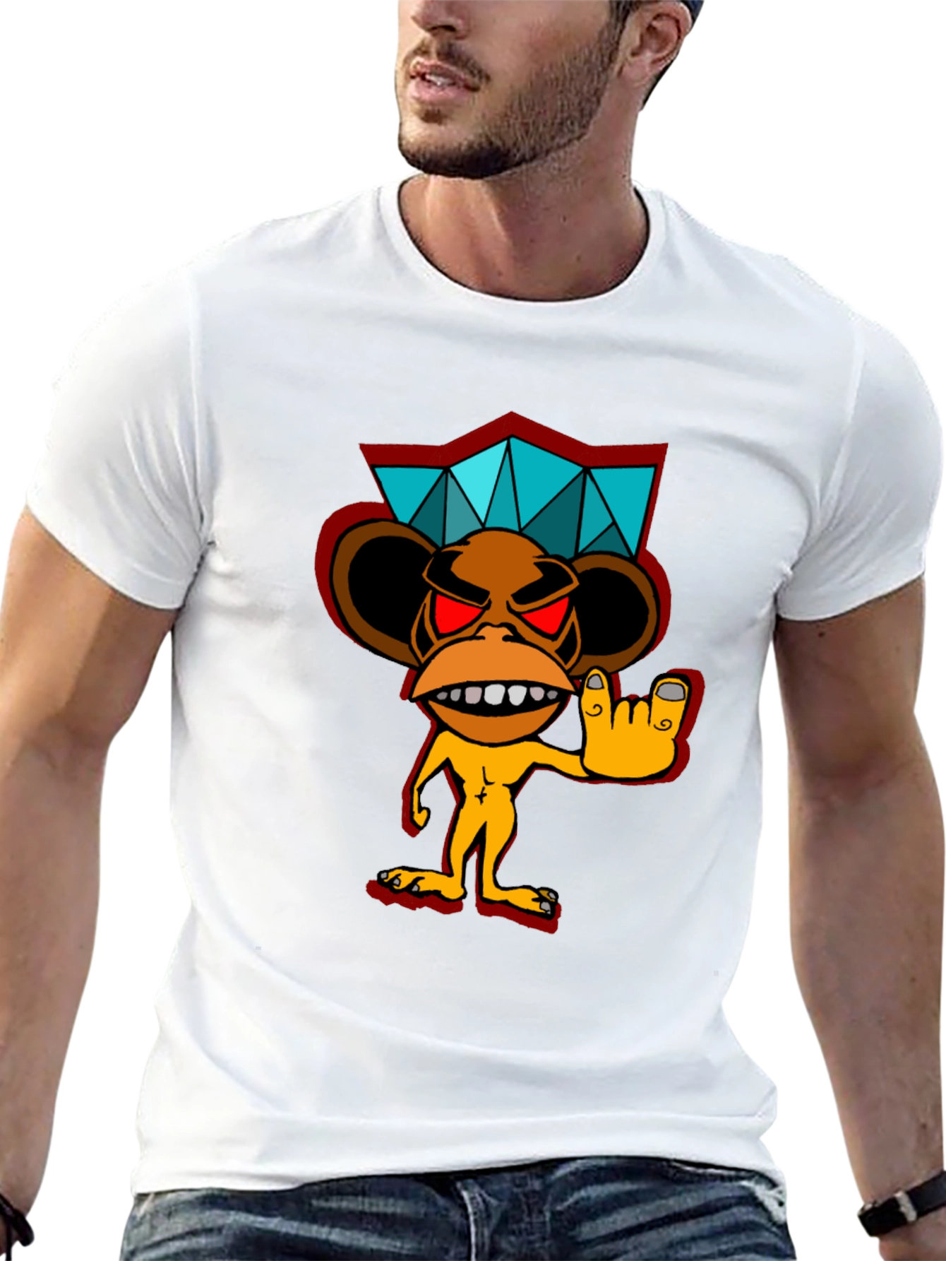 Cool Monkey Graphic Black T-Shirt