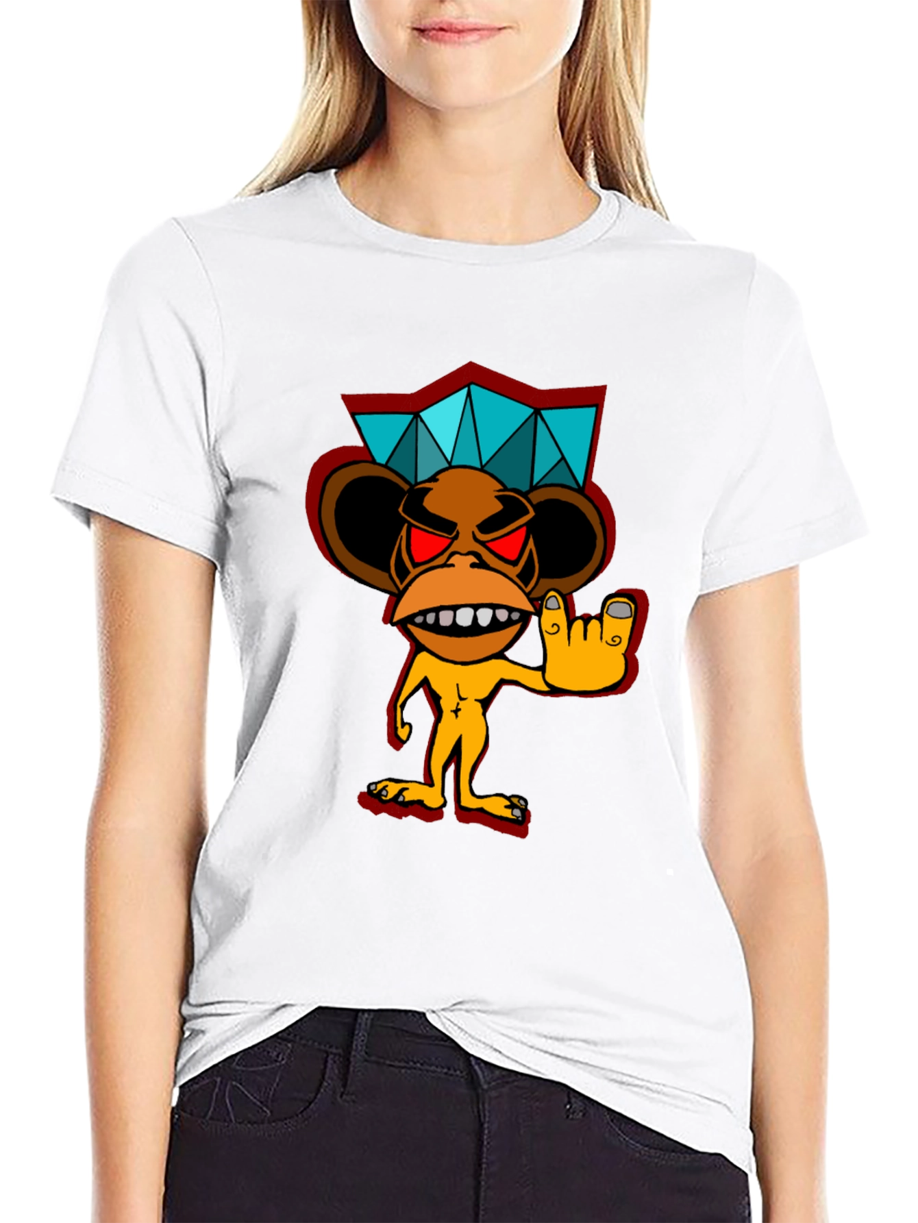 Cool Monkey Graphic Black T-Shirt