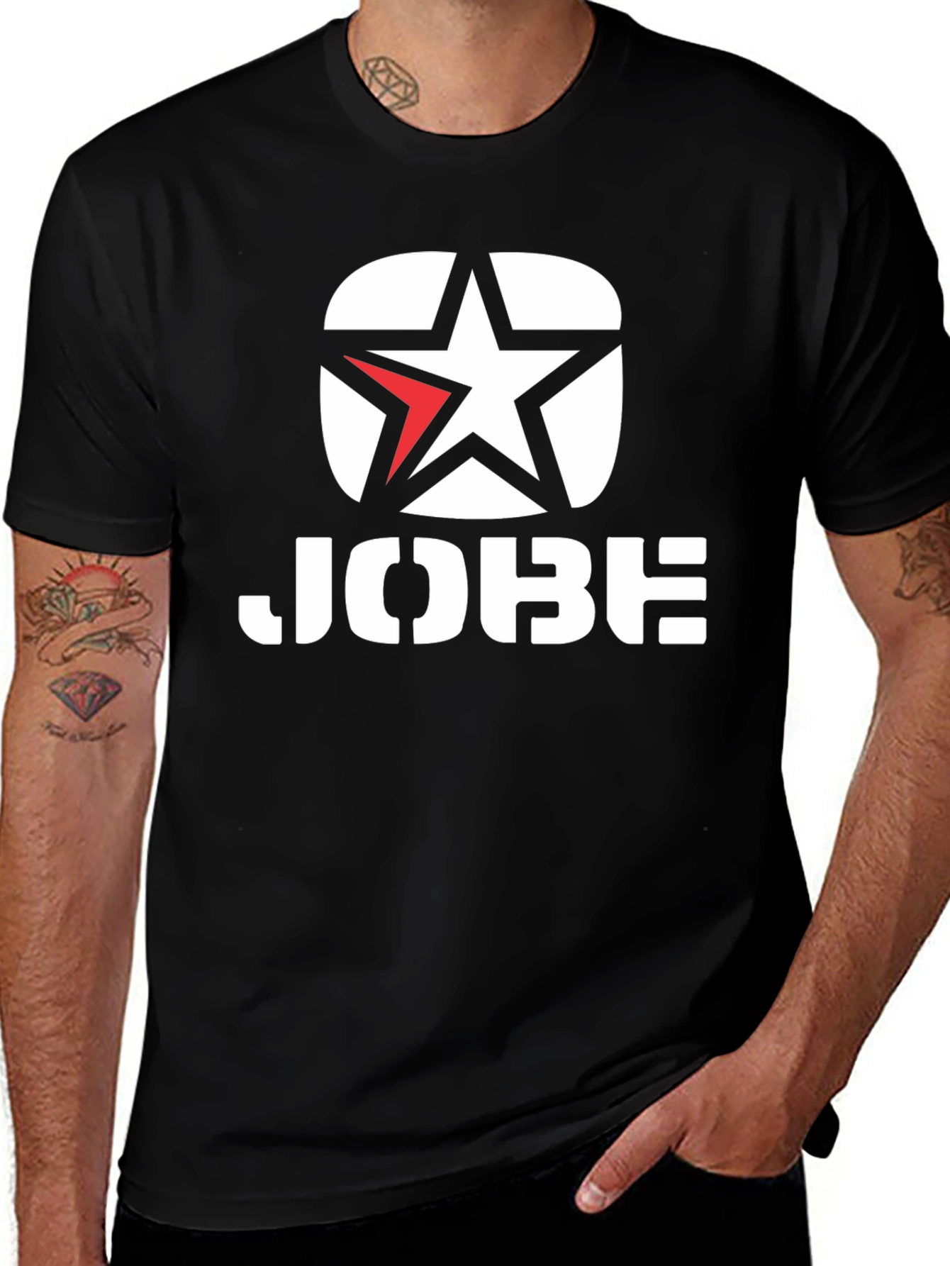 JOBE Black T-Shirt with Star Logo