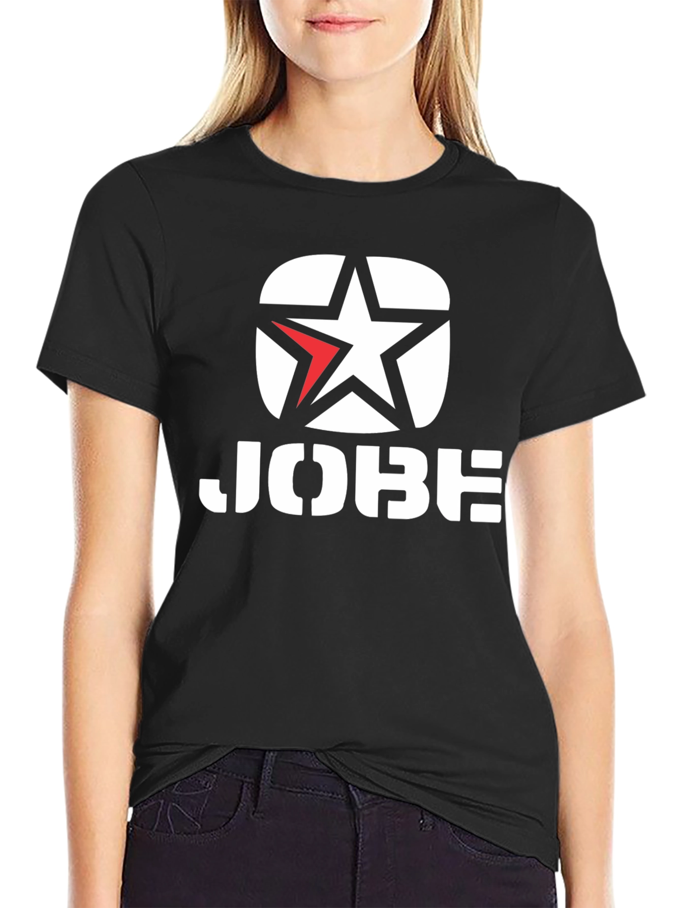 JOBE Black T-Shirt with Star Logo