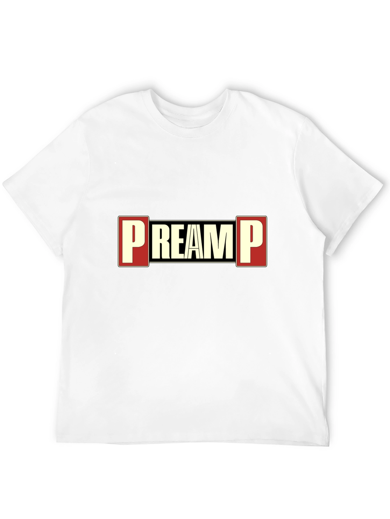 PREAMP Graphic Tee - Black Cotton Blend T-Shirt