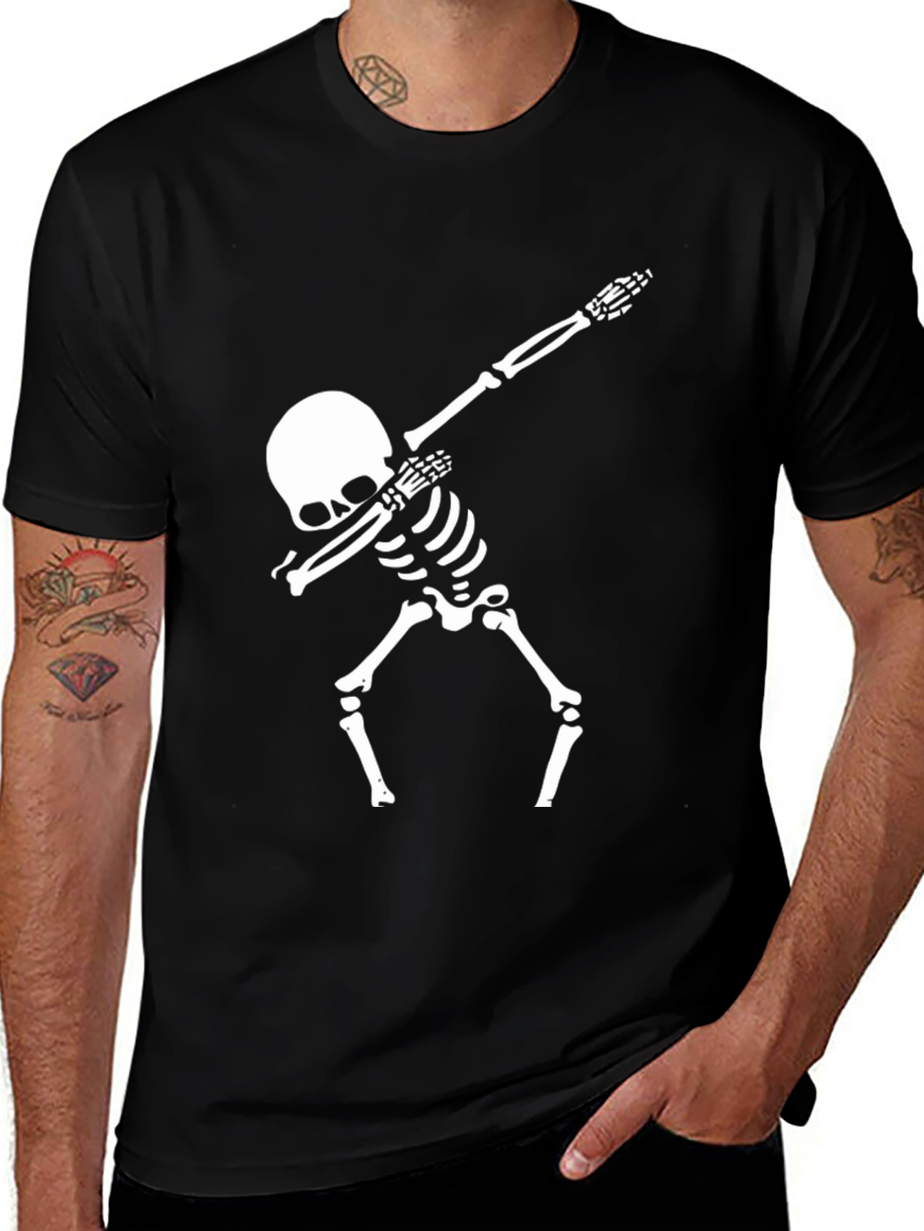 Skeleton Dabbing Black T-Shirt