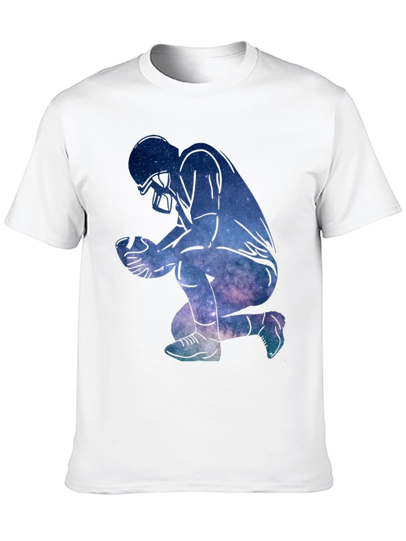 Galaxy Football Player Black T-Shirt