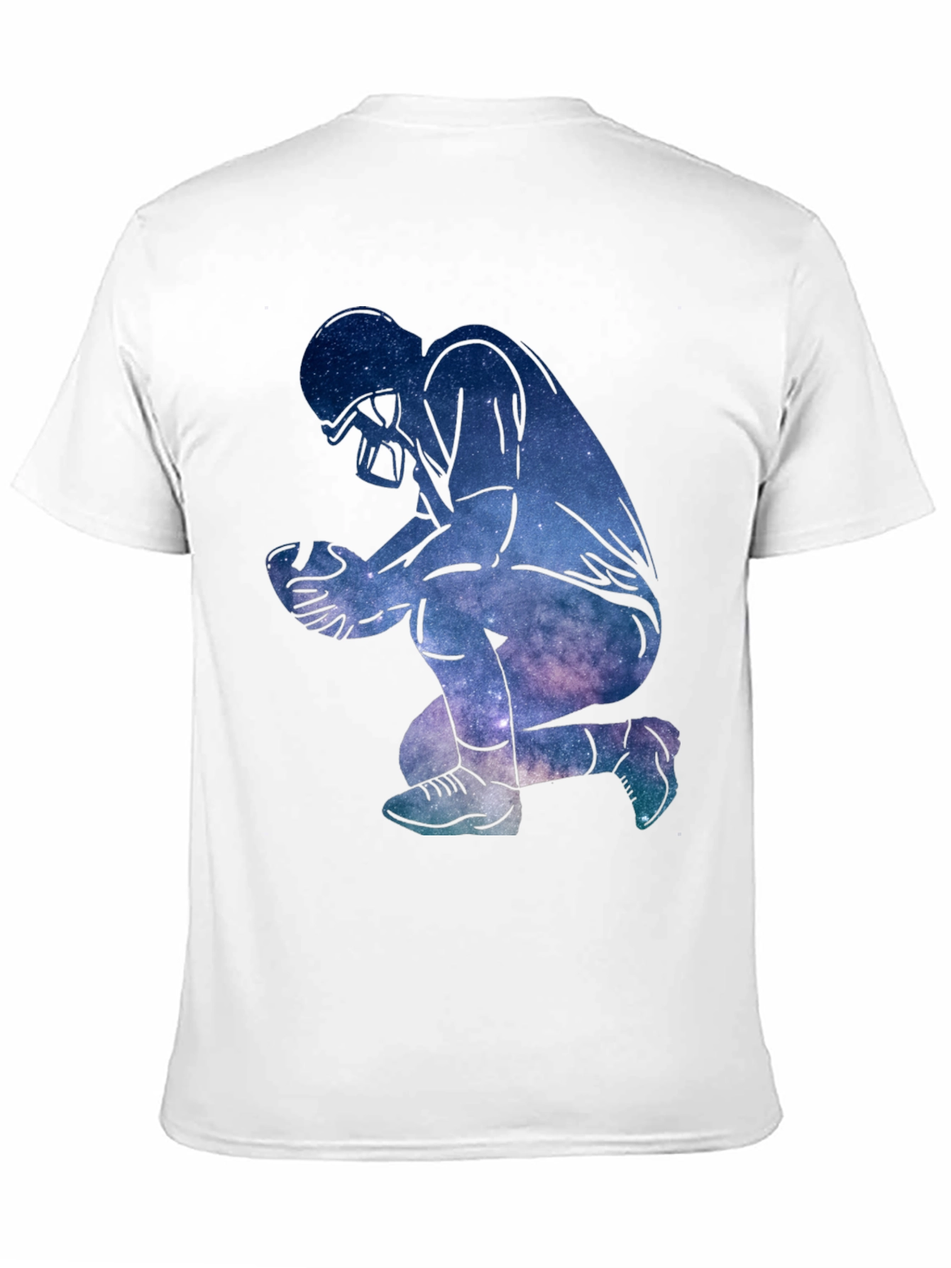 Galaxy Football Player Black T-Shirt