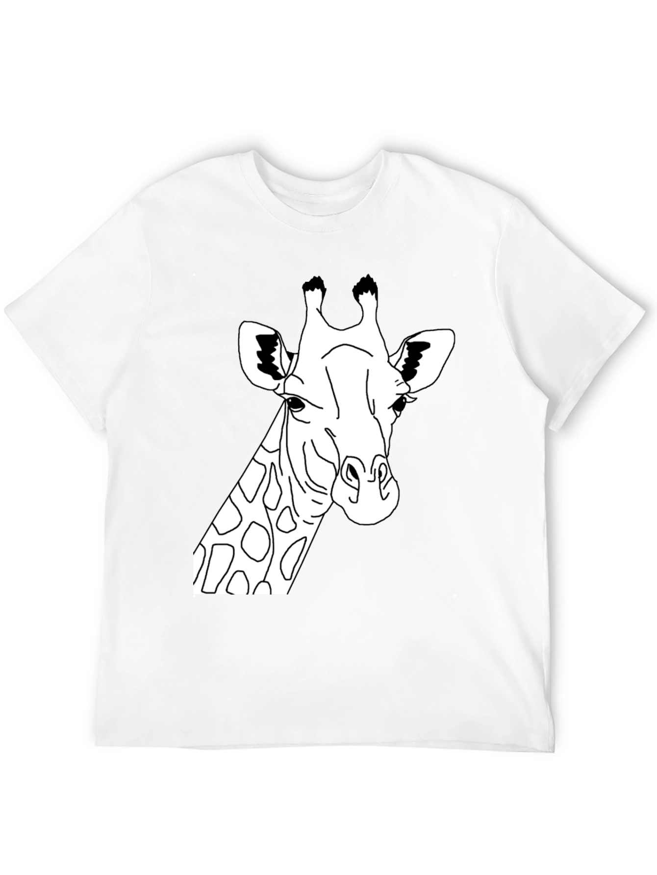 Giraffe Graphic Tee - Black Crew Neck T-Shirt