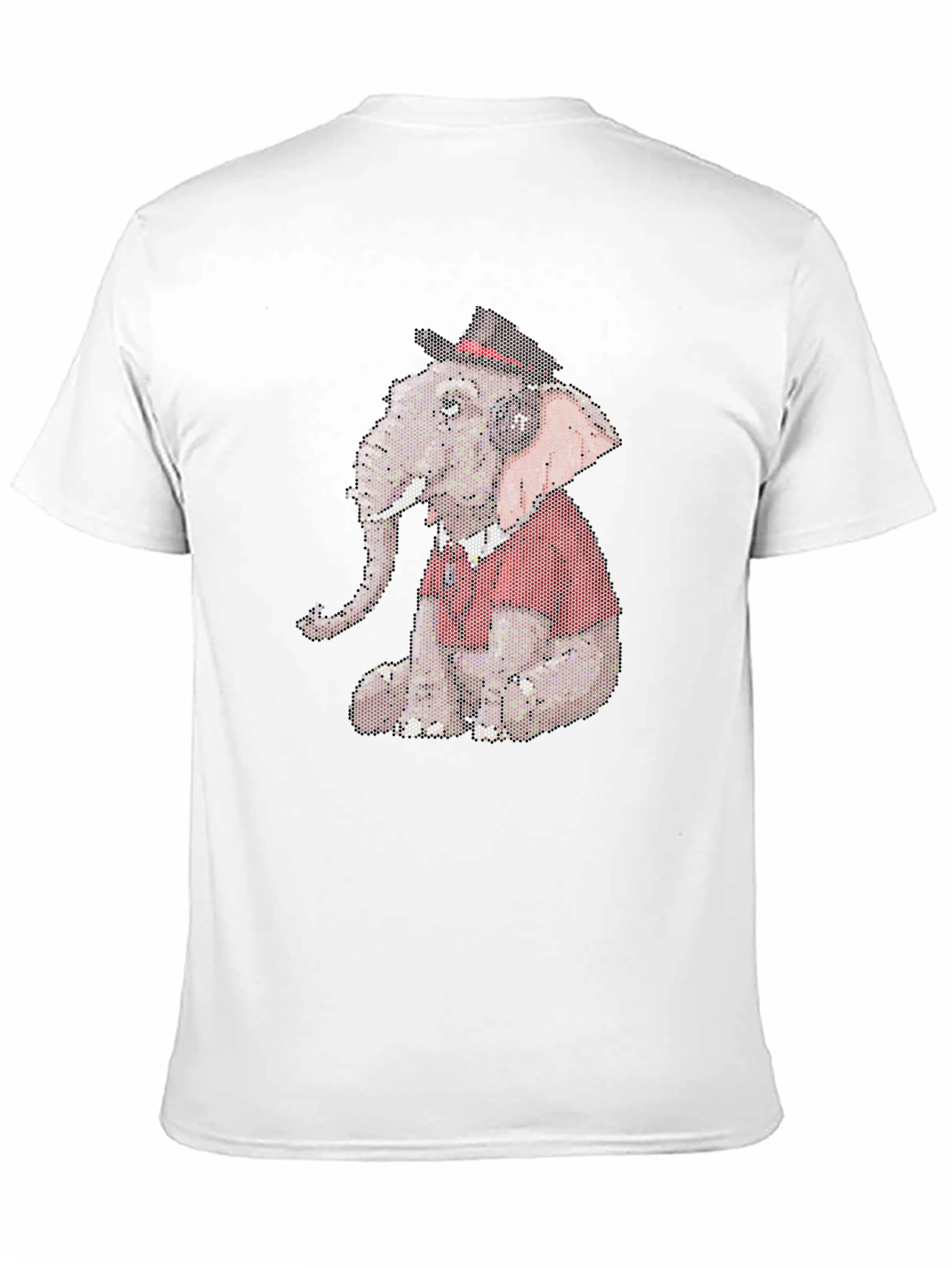 Elephant with Hat Graphic Print Tee