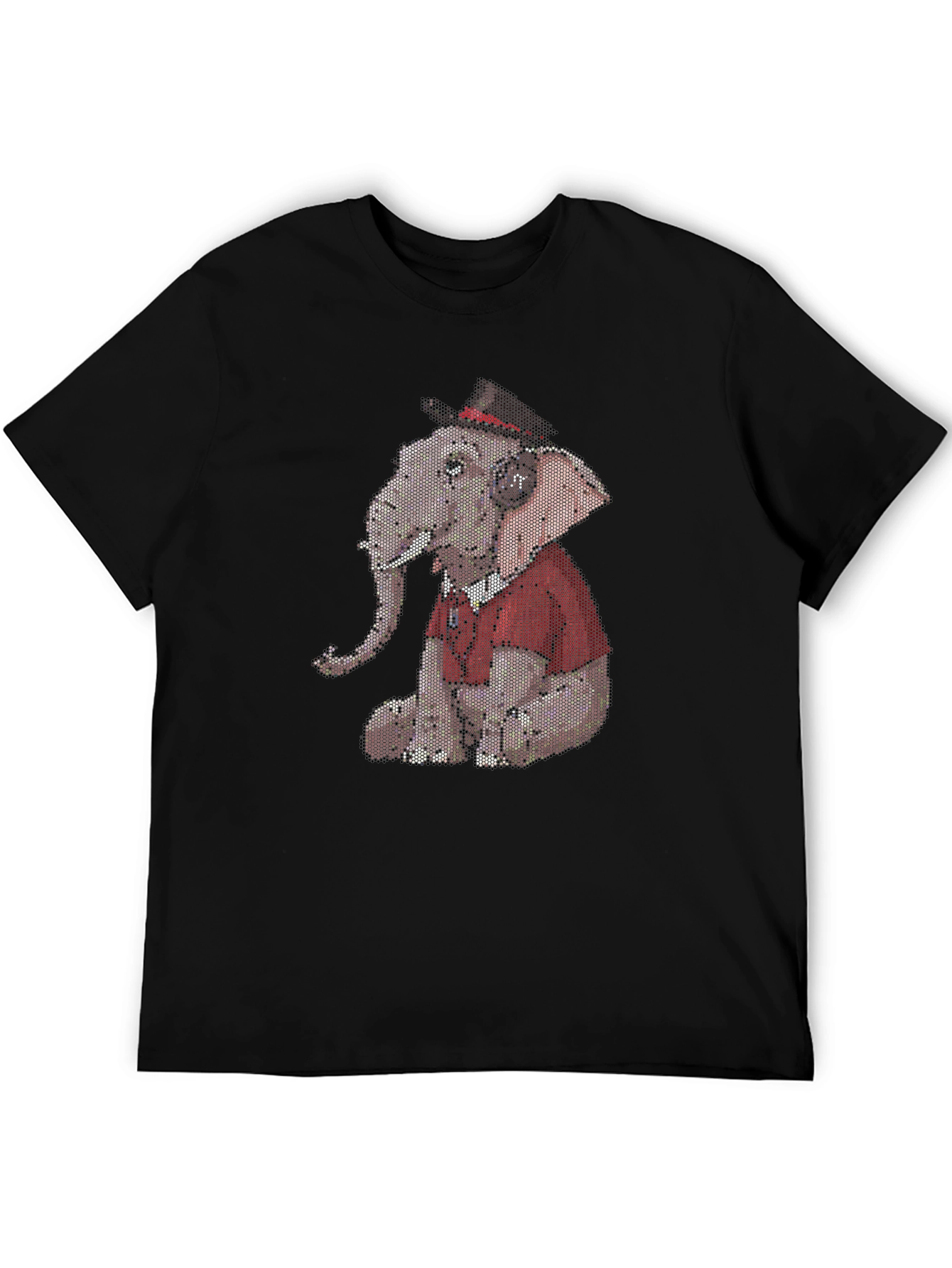 Elephant with Hat Graphic Print Tee