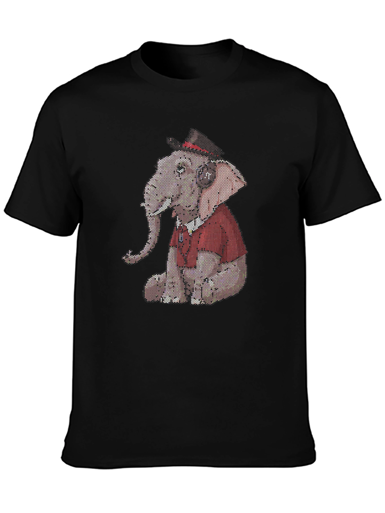 Elephant with Hat Graphic Print Tee