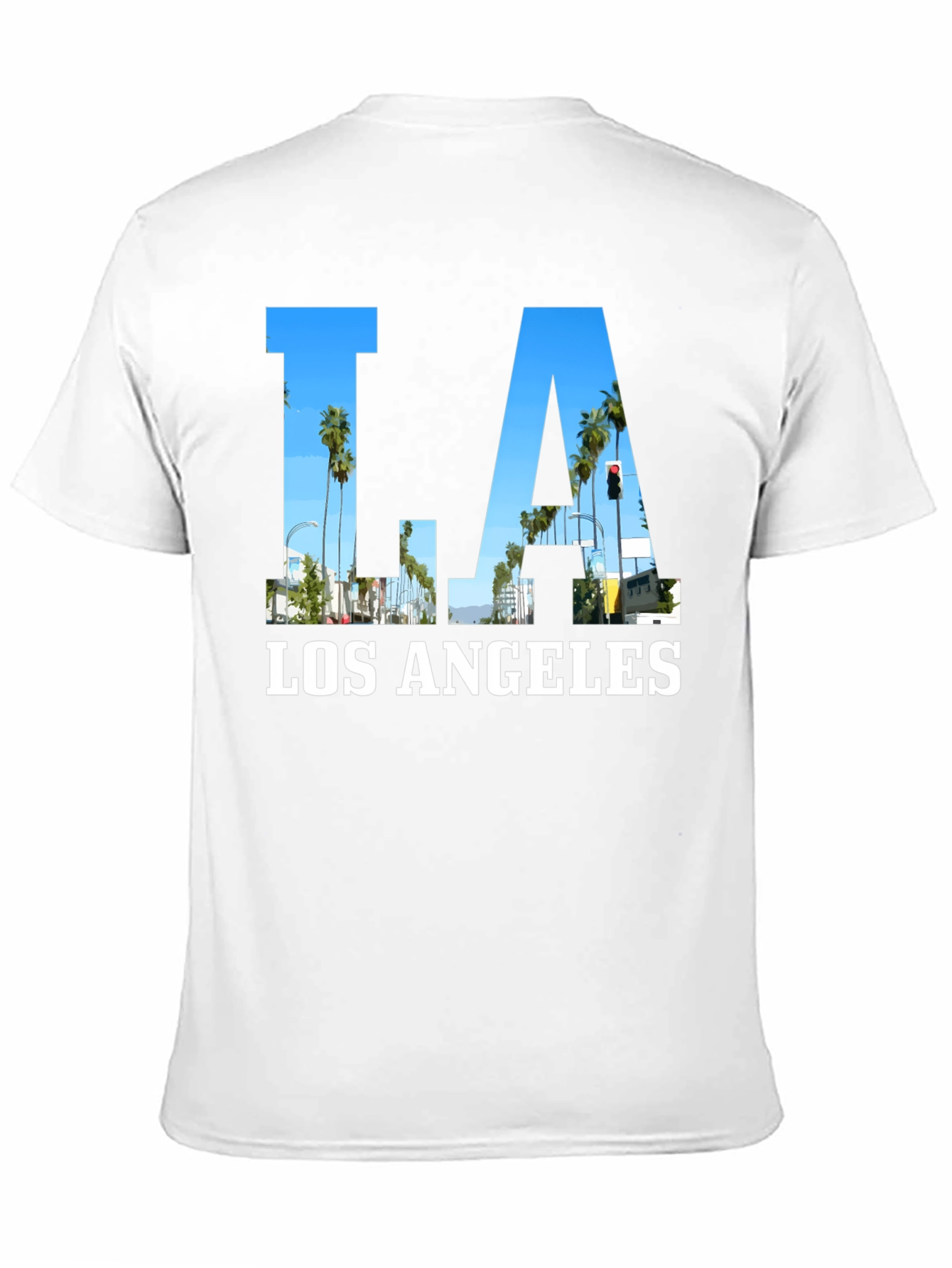 LA Los Angeles Cityscape Mens Graphic T-Shirt