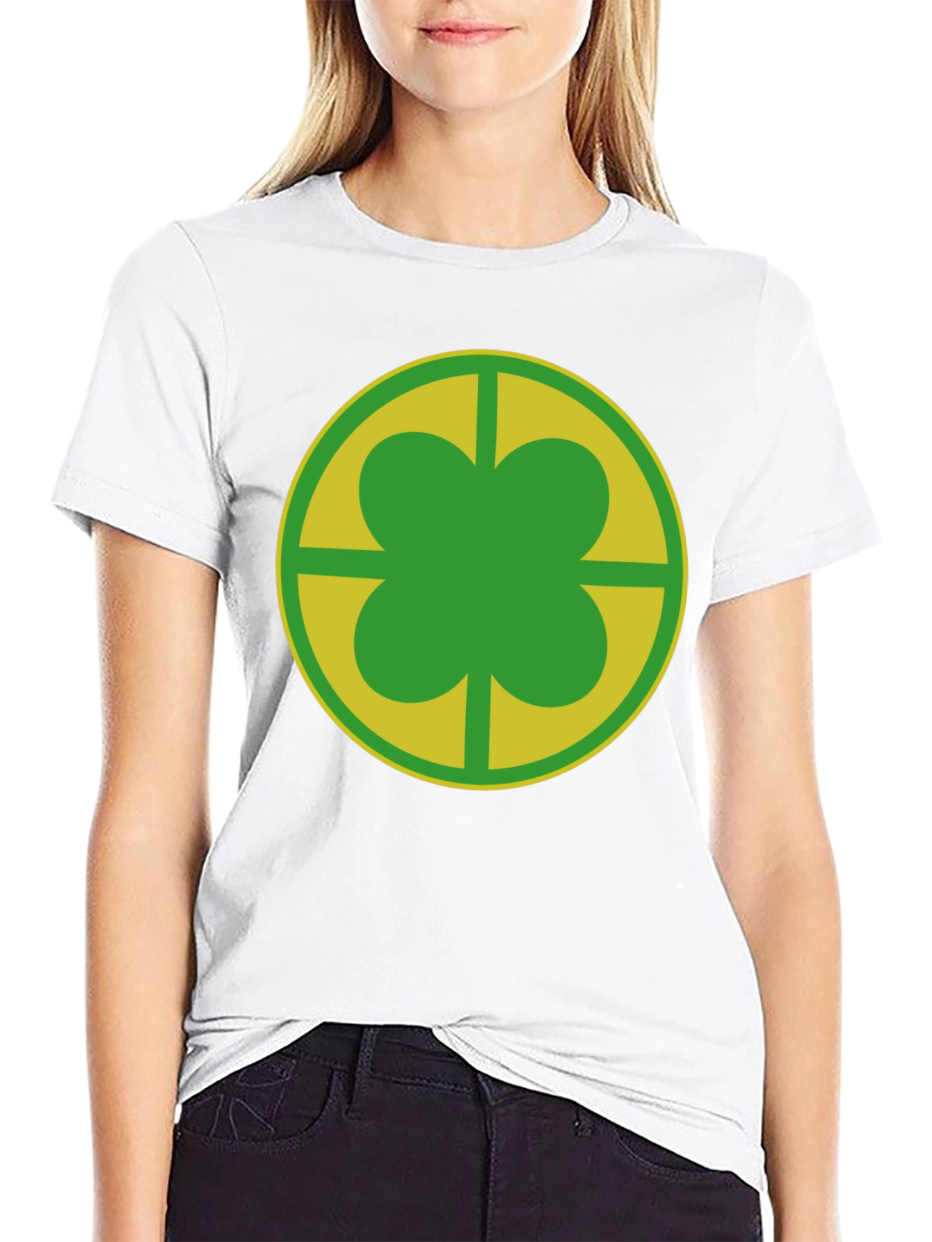 Clover Leaf Graphic Tee - Lucky Charm Design