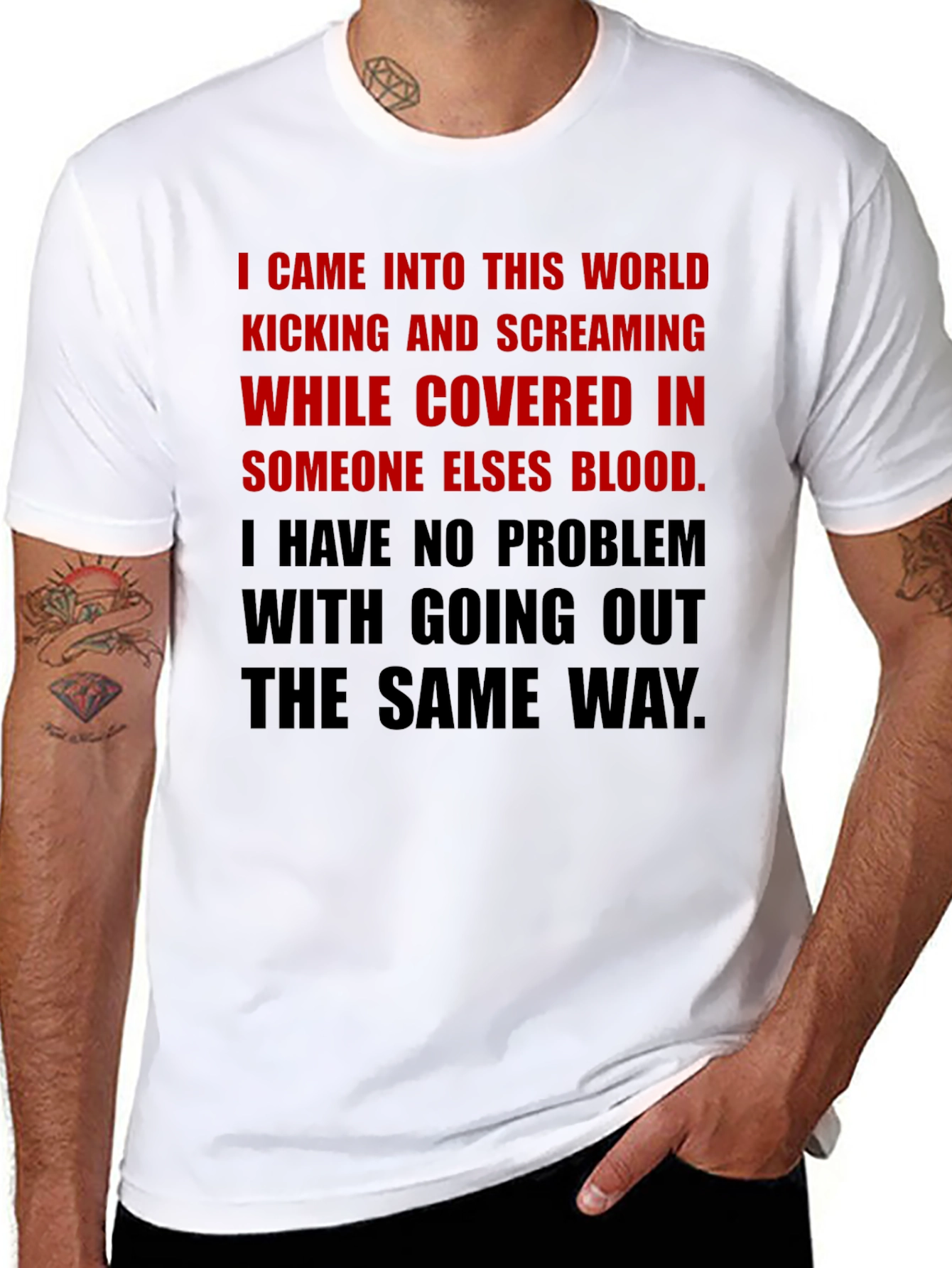 Edgy Graphic T-Shirt - Kicking & Screaming