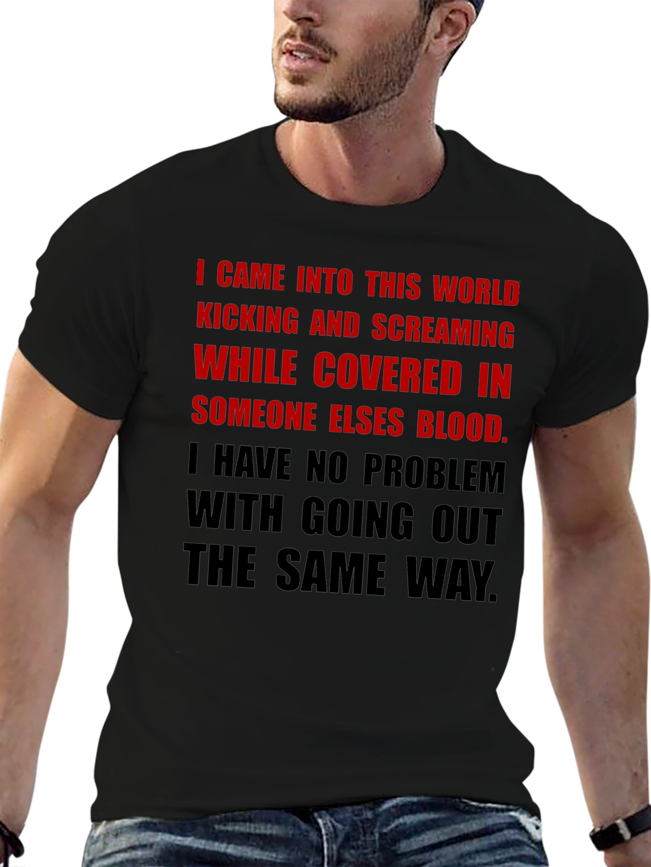 Edgy Graphic T-Shirt - Kicking & Screaming