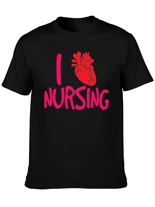 I Heart Nursing Tee - Black T-Shirt