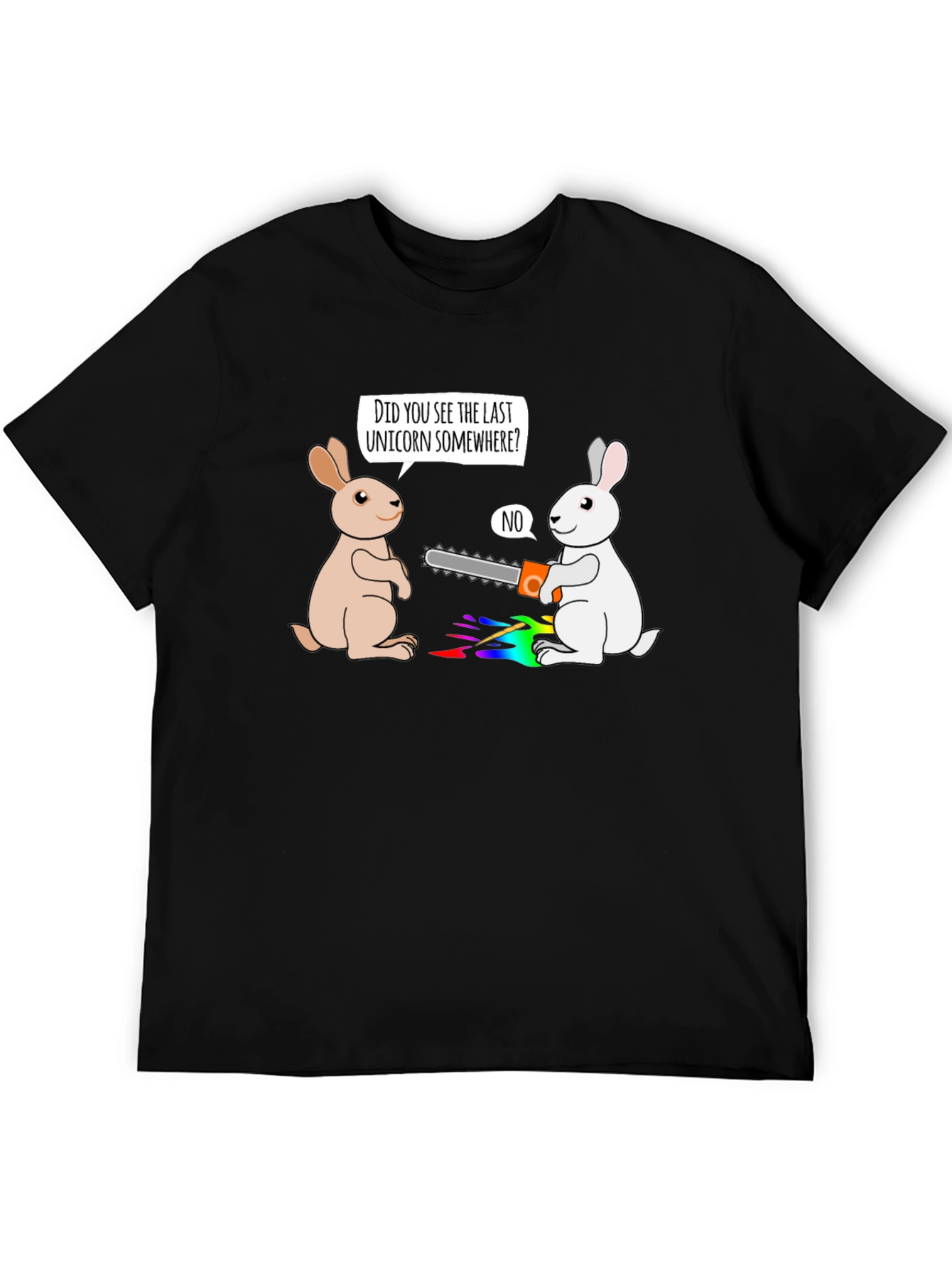 Last Unicorn Chainsaw Bunny Graphic Tee