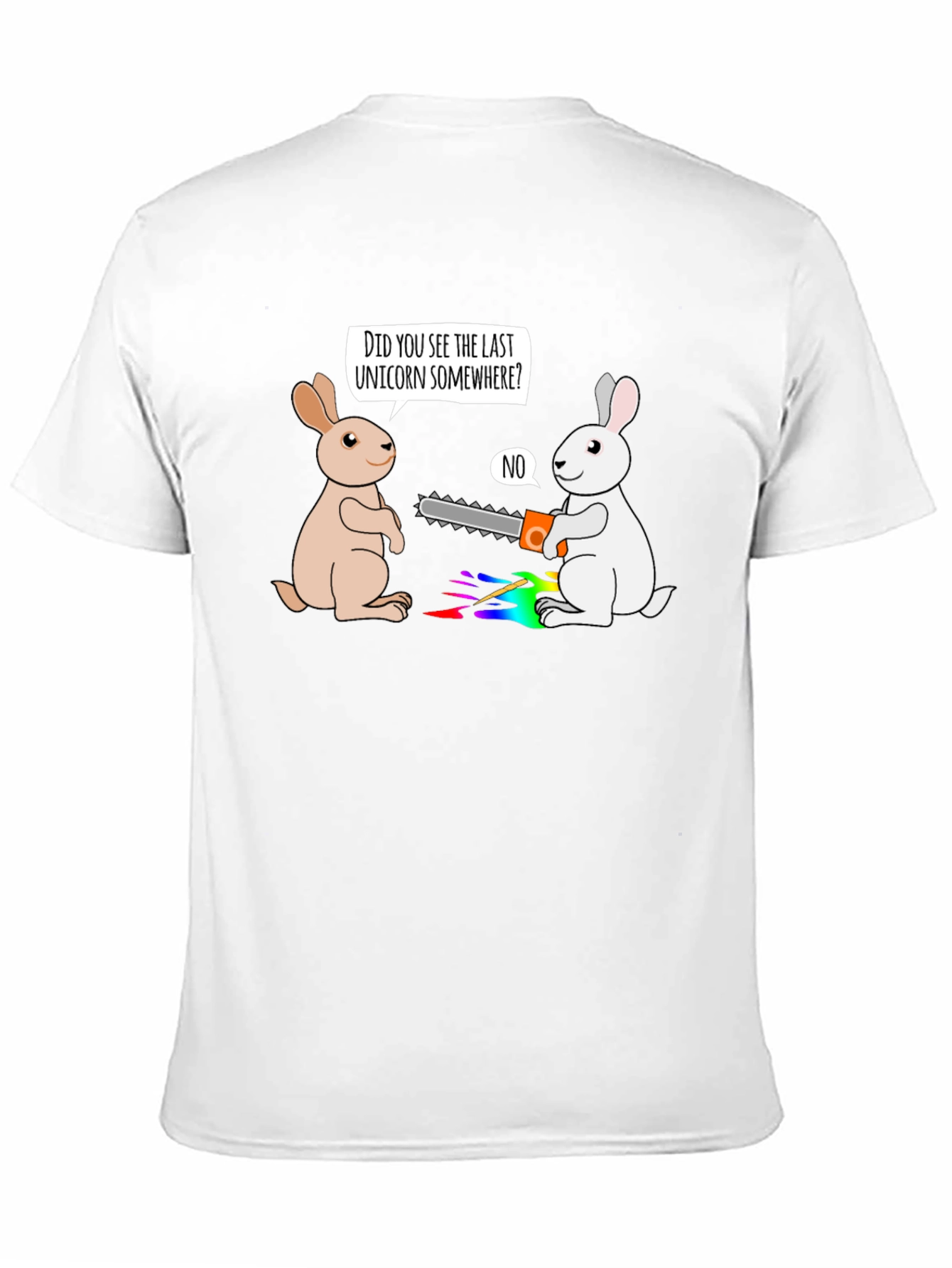 Last Unicorn Chainsaw Bunny Graphic Tee