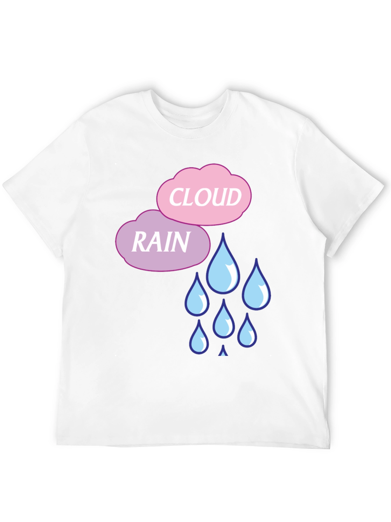 Rain Cloud Graphic T-Shirt - Cute Weather Design