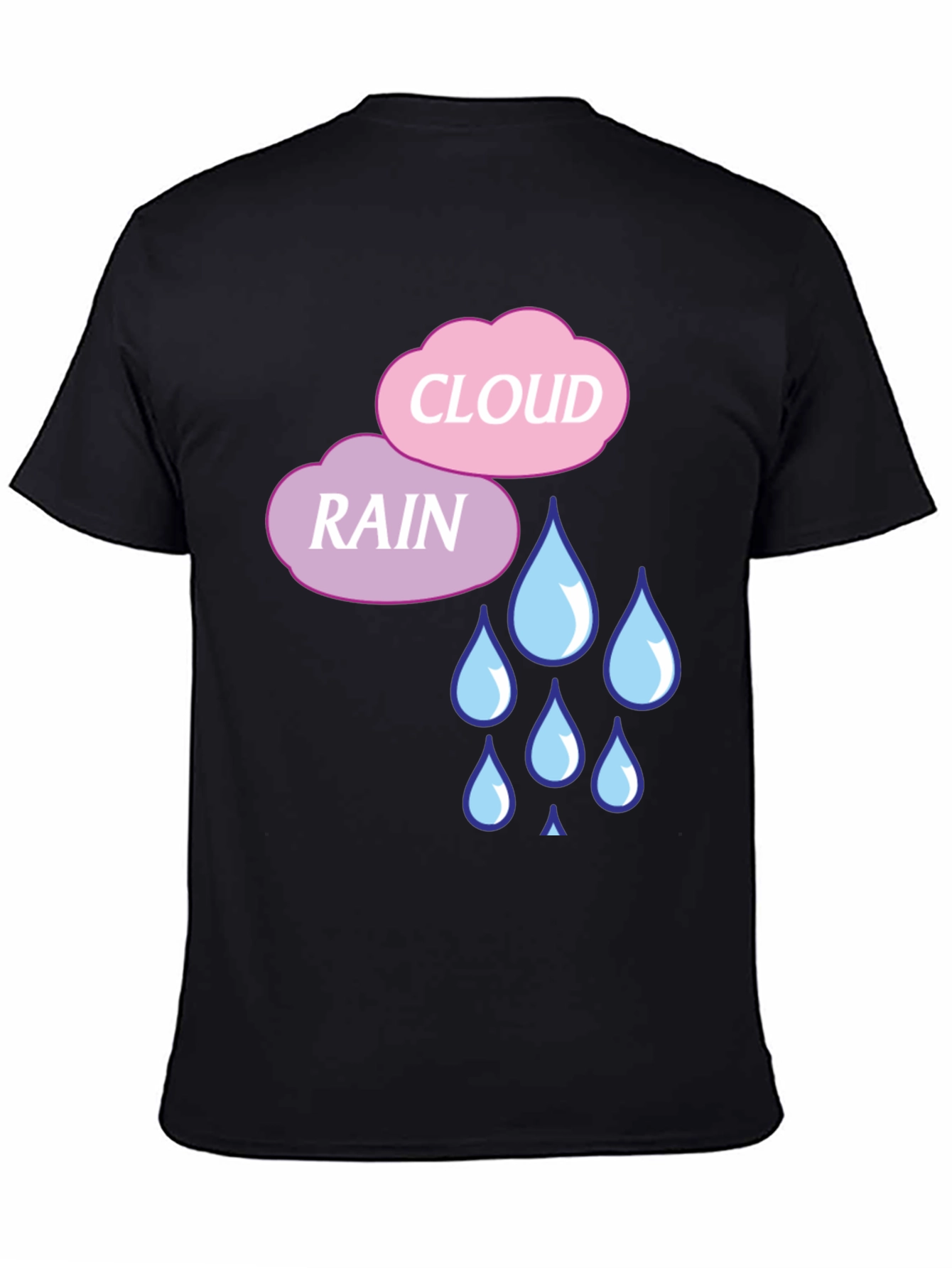 Rain Cloud Graphic T-Shirt - Cute Weather Design