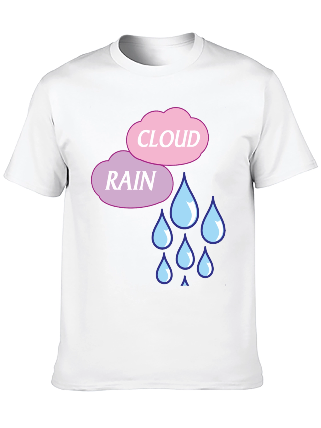 Rain Cloud Graphic T-Shirt - Cute Weather Design