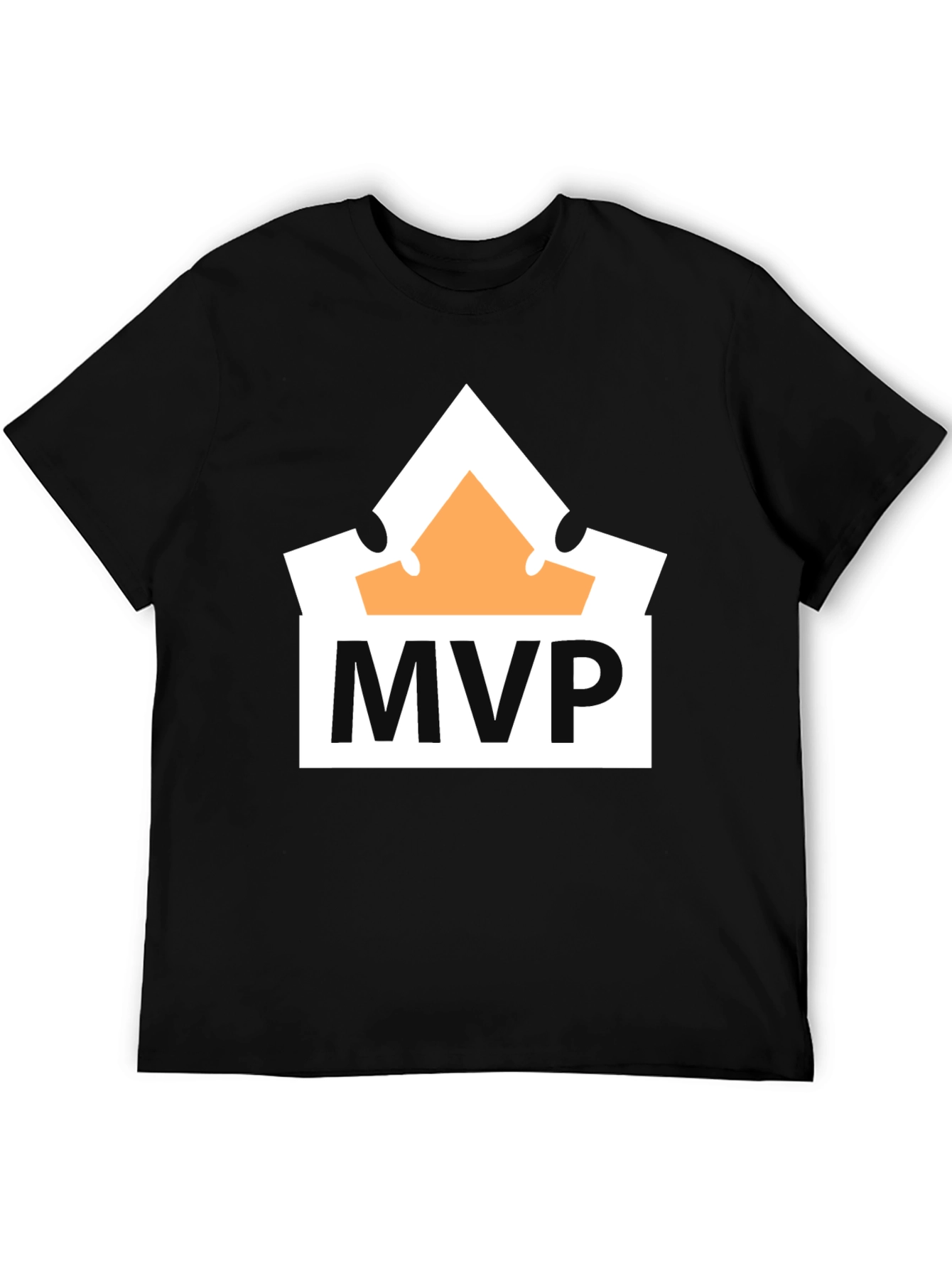 MVP Crown Graphic Tee - Black Cotton T-Shirt