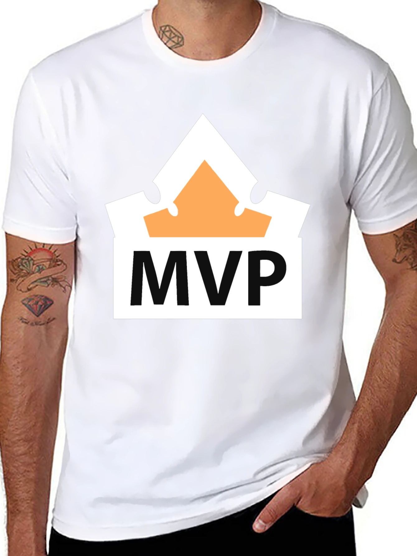MVP Crown Graphic Tee - Black Cotton T-Shirt