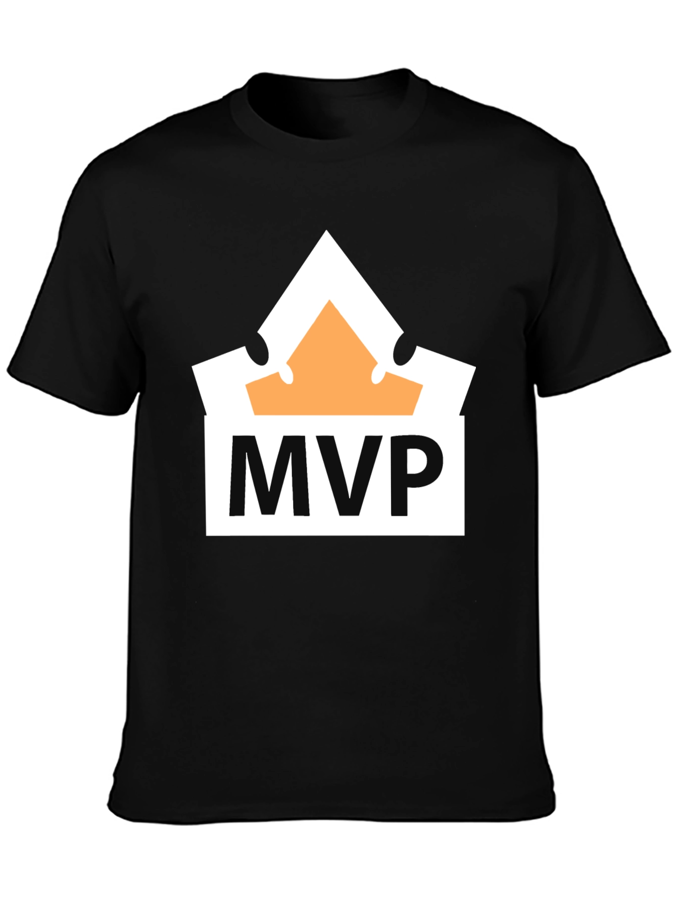 MVP Crown Graphic Tee - Black Cotton T-Shirt