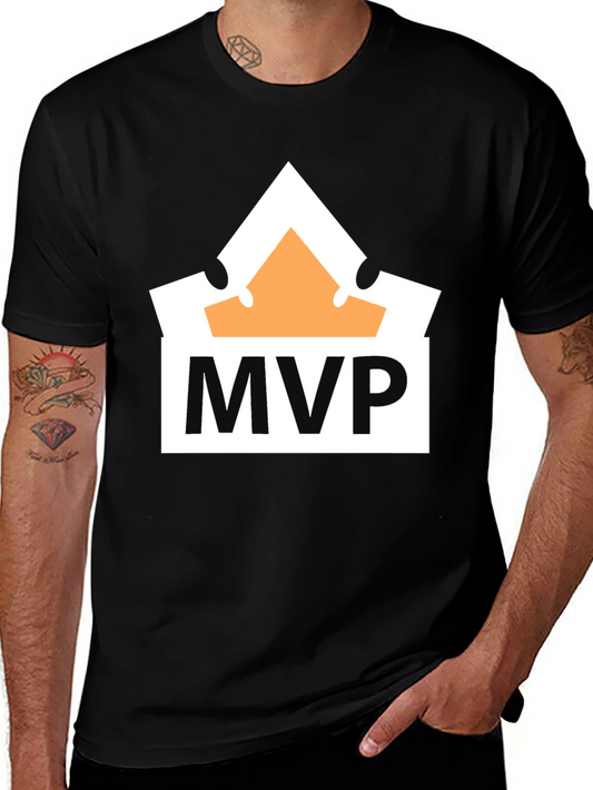 MVP Crown Graphic Tee - Black Cotton T-Shirt