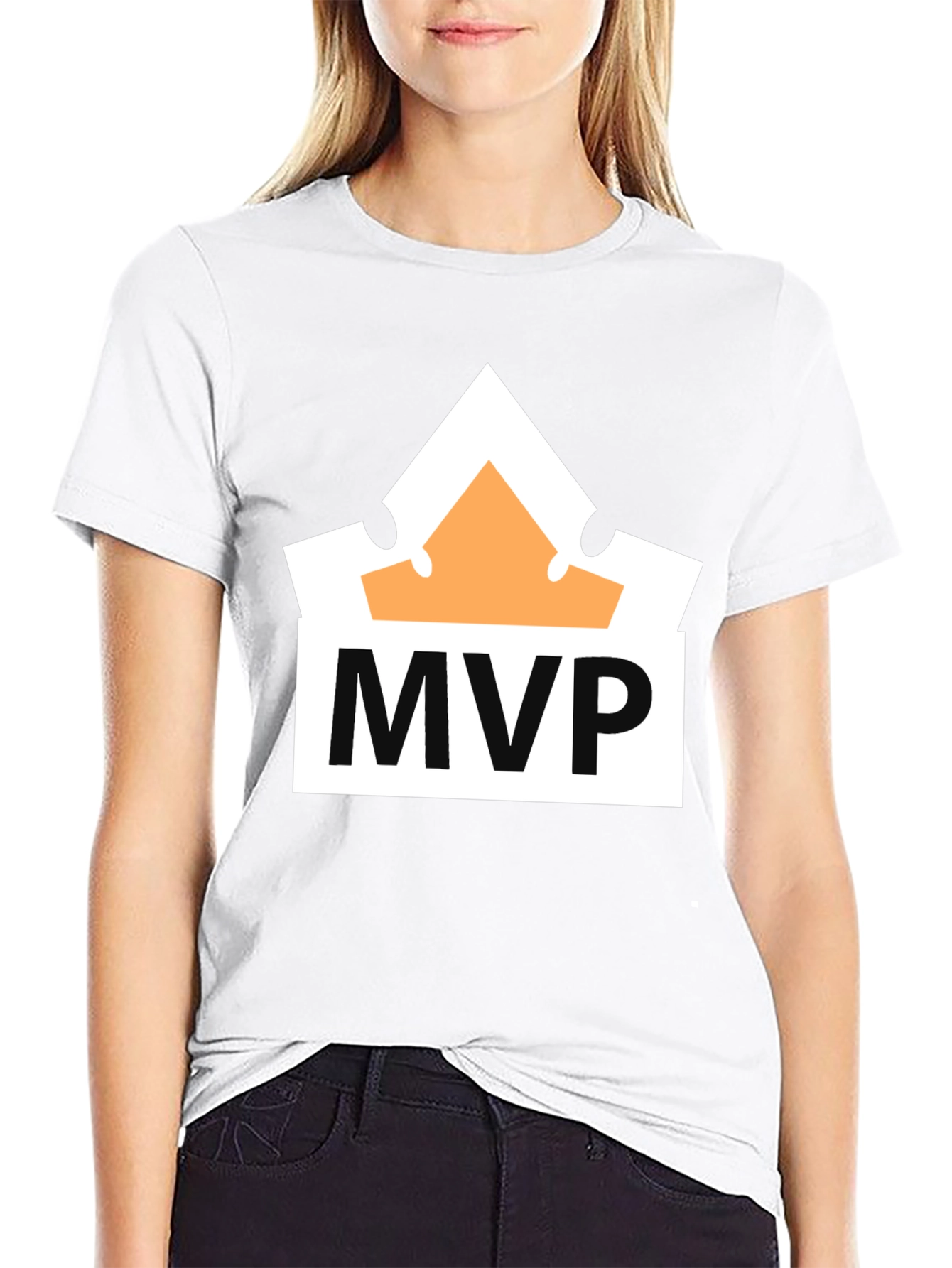 MVP Crown Graphic Tee - Black Cotton T-Shirt