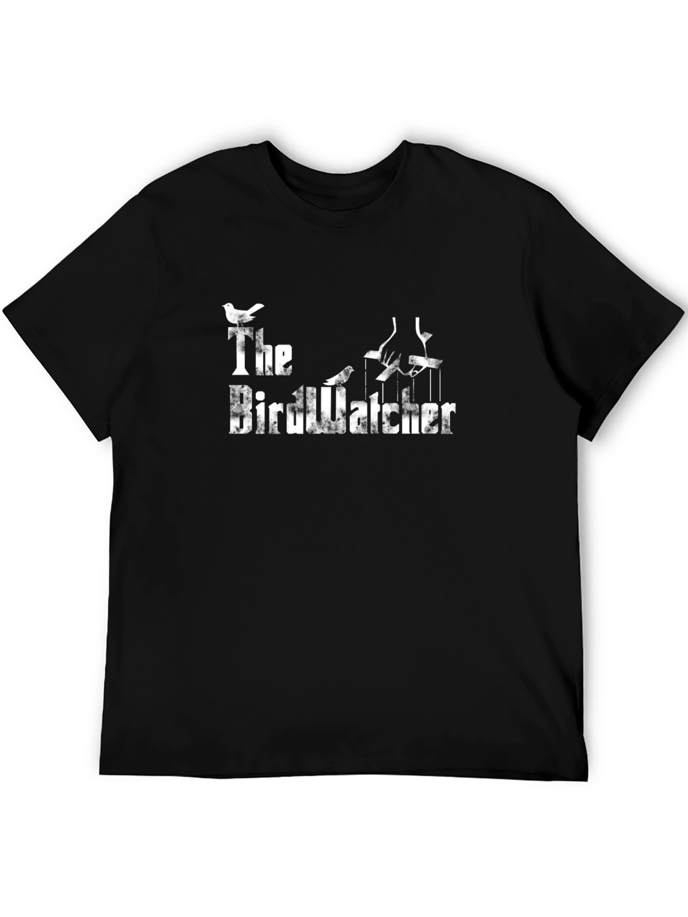 The Birdwatcher Black T-Shirt Bird Lover Gift