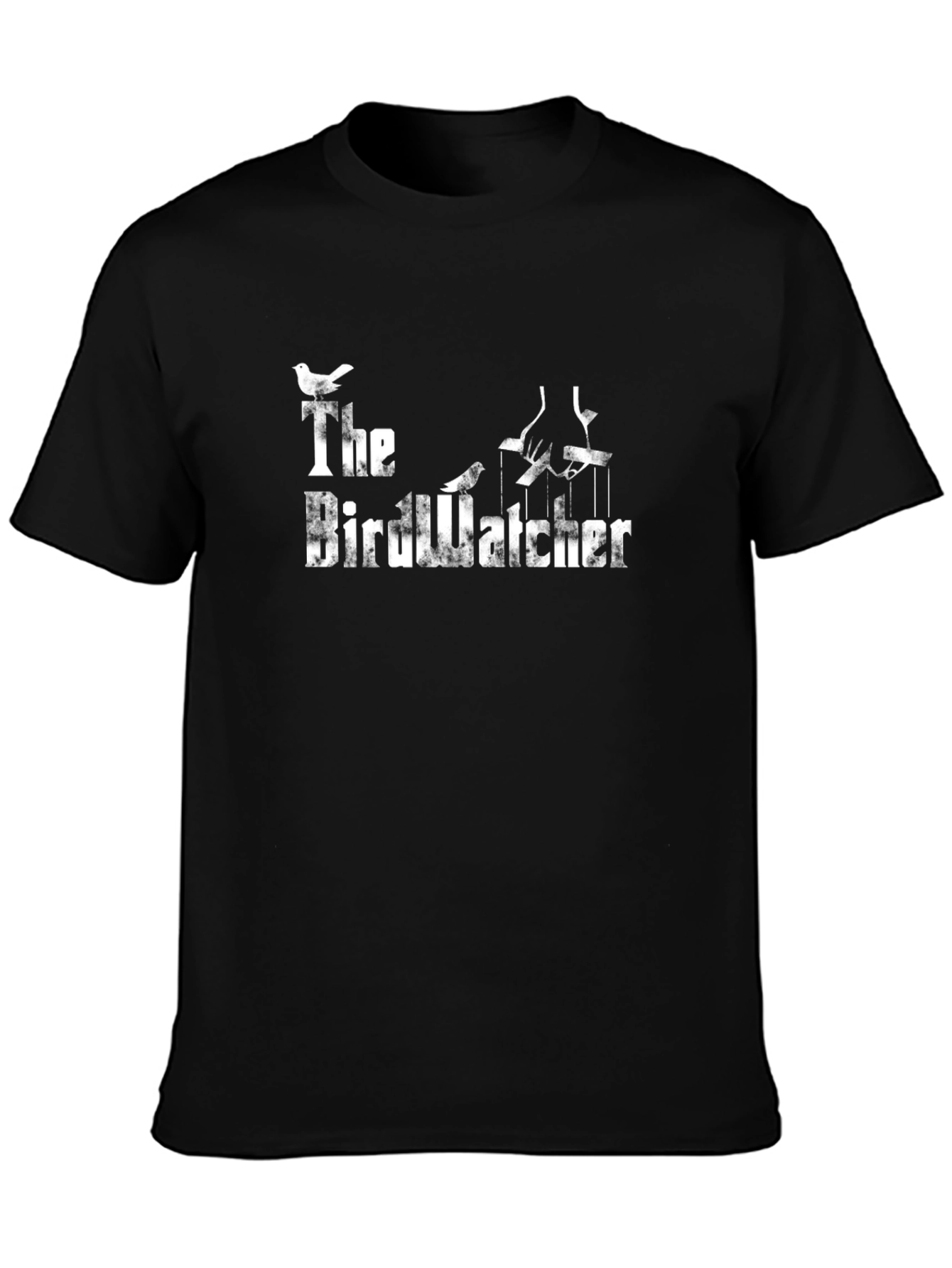 The Birdwatcher Black T-Shirt Bird Lover Gift