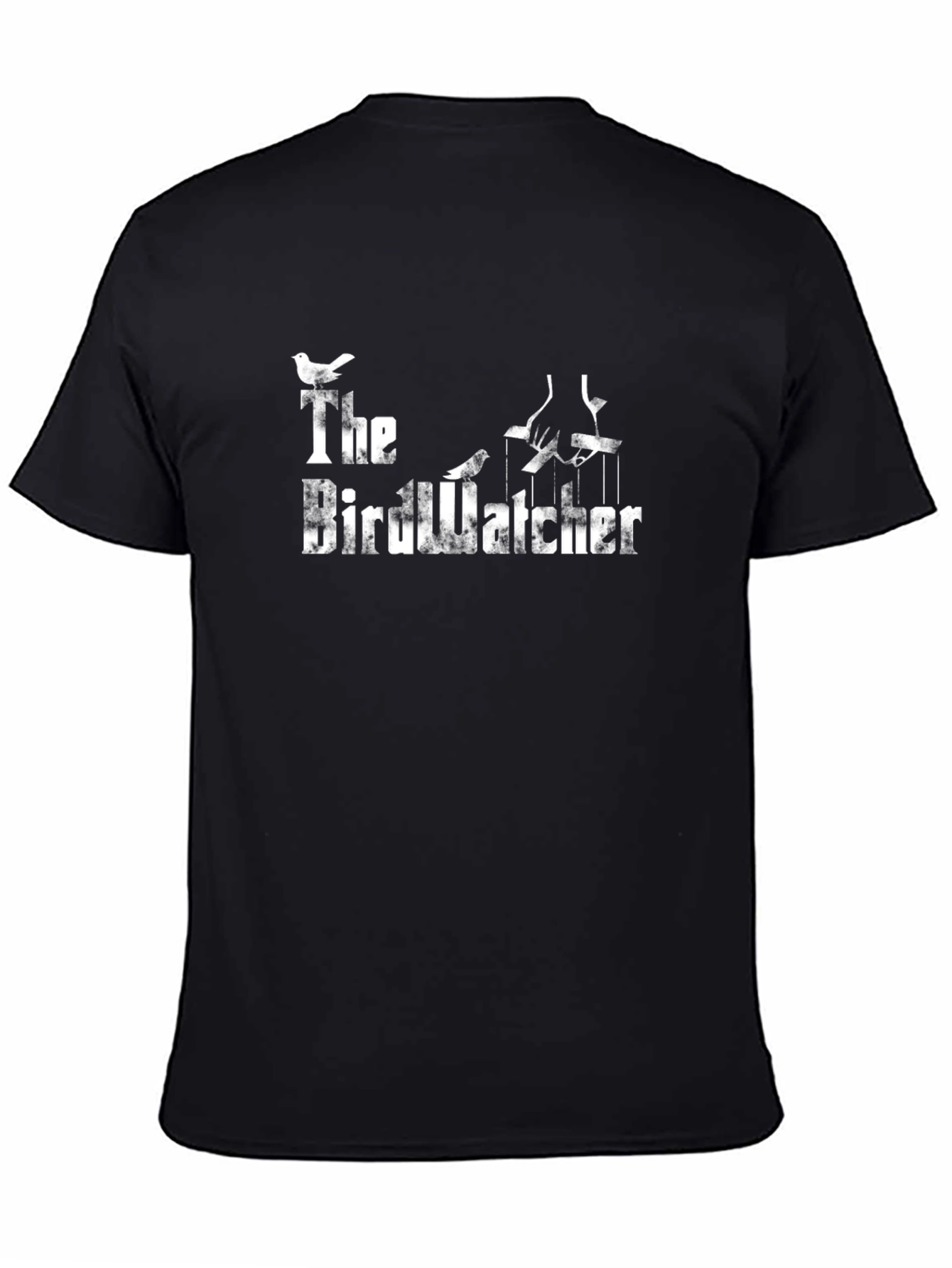 The Birdwatcher Black T-Shirt Bird Lover Gift