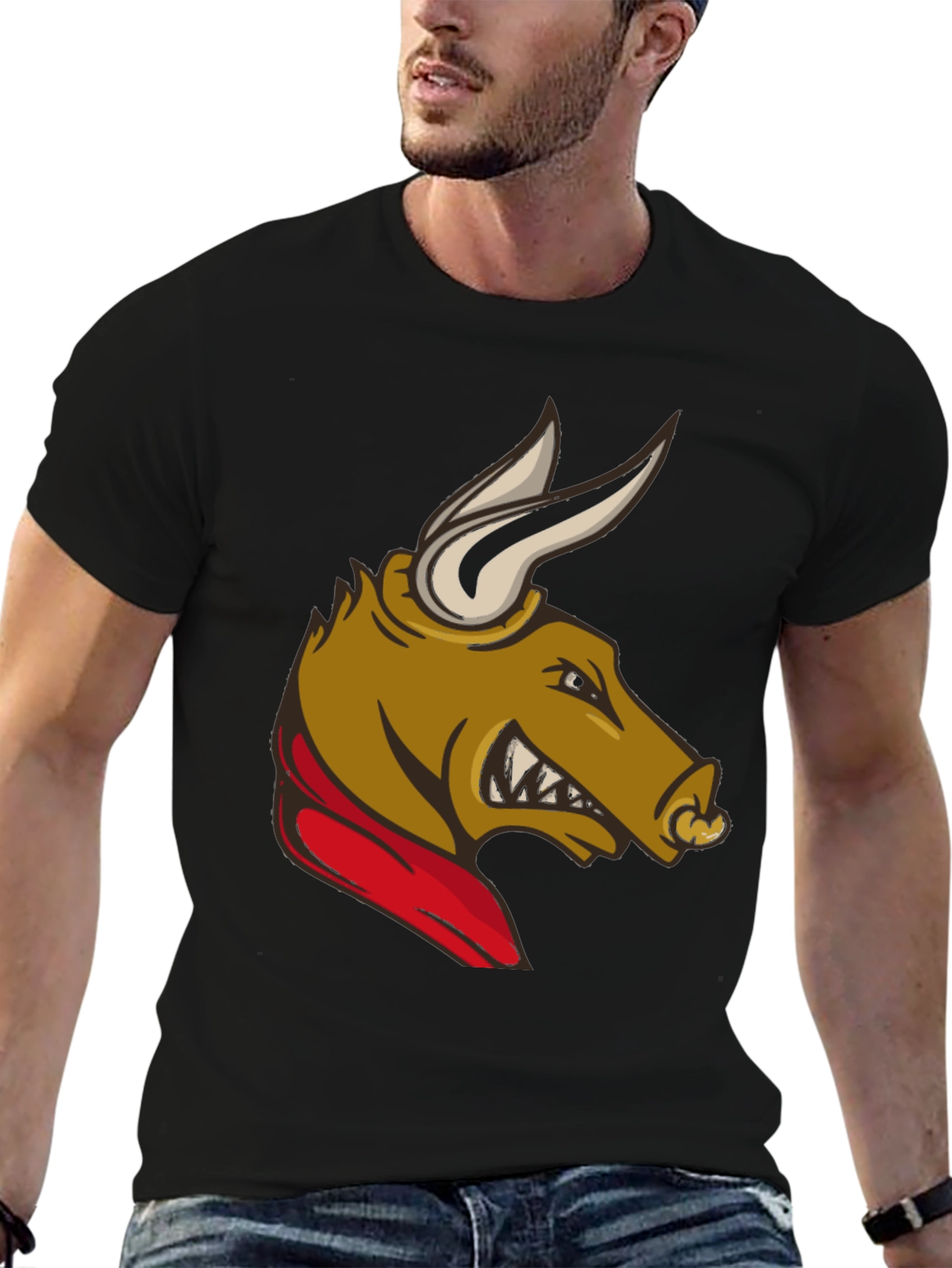Mens Graphic Tee - Angry Boar Design