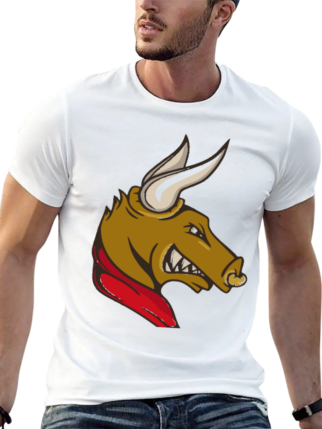 Mens Graphic Tee - Angry Boar Design